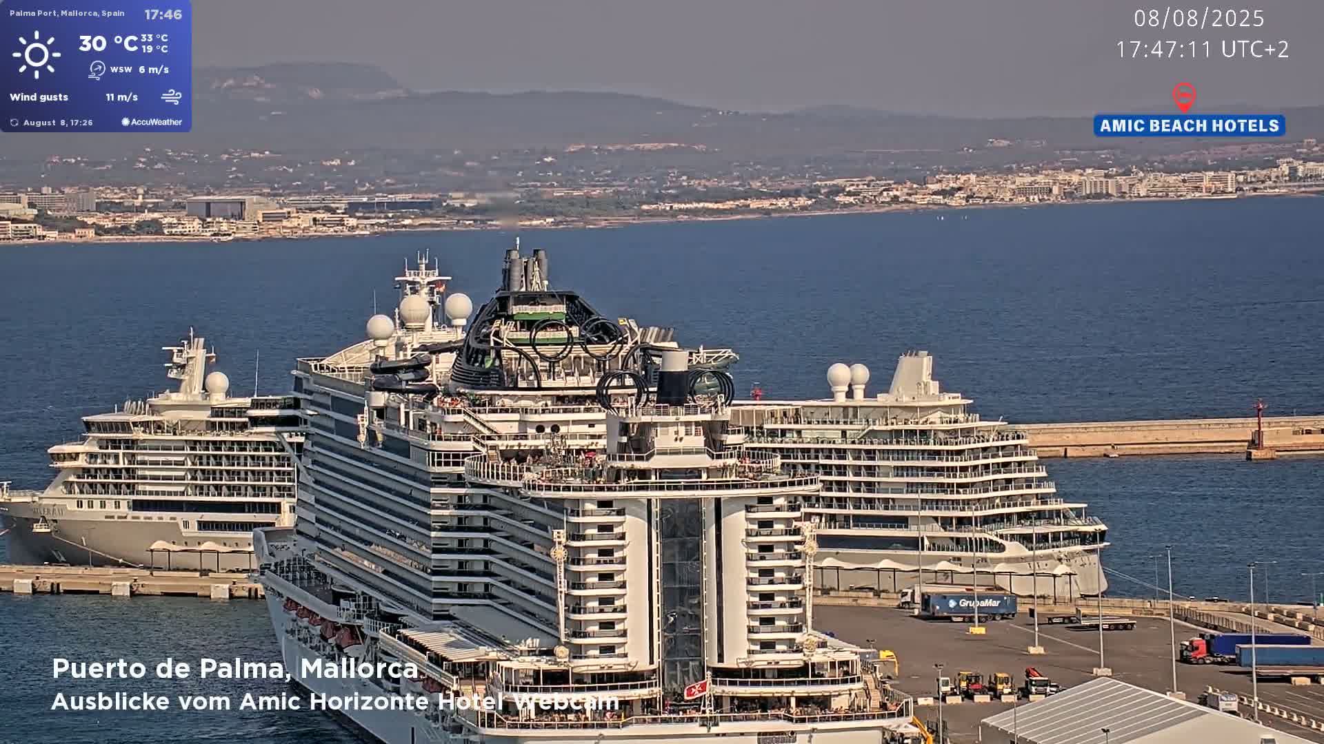 Palma de Mallorca City & Harbor Live Cam - Palma de mallorca, Balearic Islands, Spain