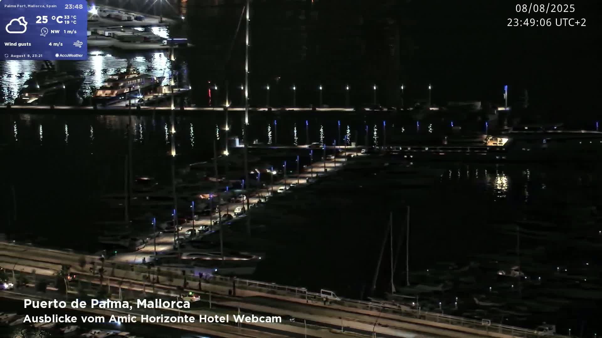 Palma de Mallorca City & Harbor Live Cam - Palma de mallorca, Balearic Islands, Spain