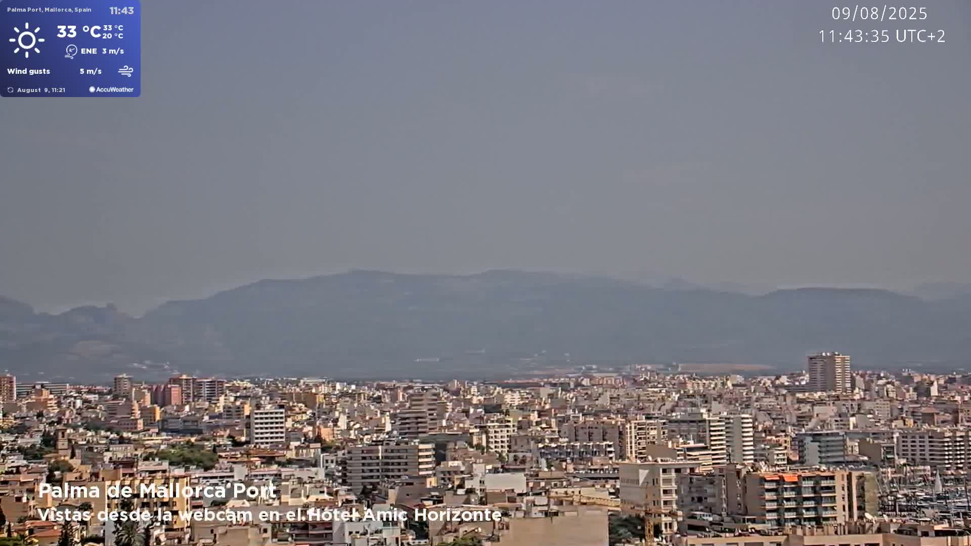 Palma de Mallorca City & Harbor Live Cam - Palma de mallorca, Balearic Islands, Spain