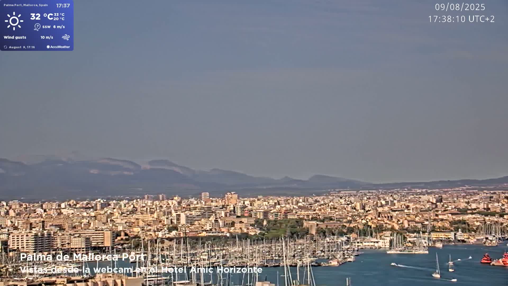 Palma de Mallorca City & Harbor Live Cam - Palma de mallorca, Balearic Islands, Spain