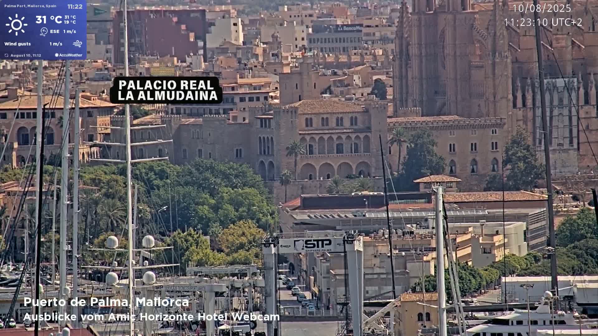 Palma de Mallorca City & Harbor Live Cam - Palma de mallorca, Balearic Islands, Spain