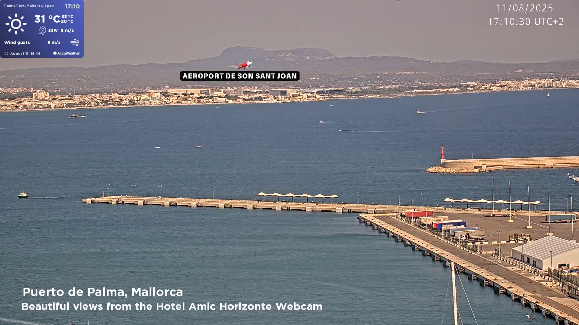 Palma de Mallorca City & Harbor Live Cam - Palma de mallorca, Balearic Islands, Spain