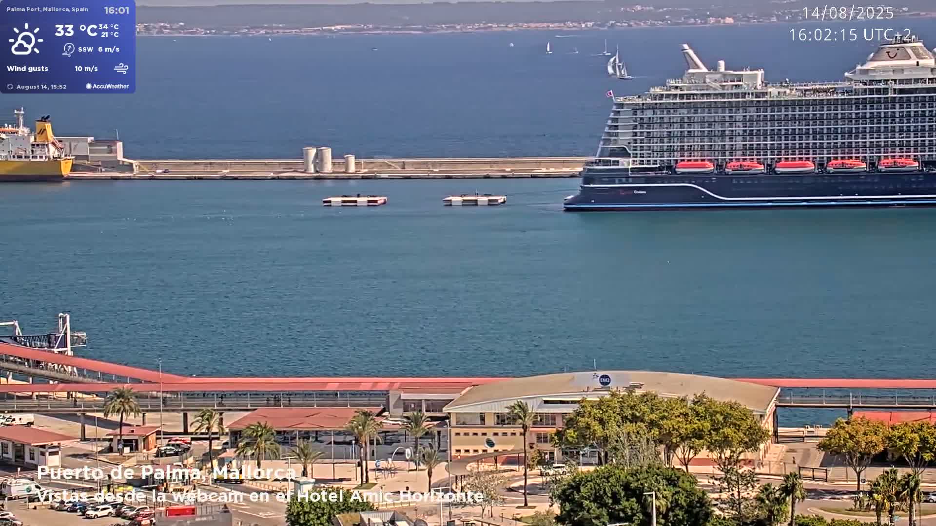 Palma de Mallorca City & Harbor Live Cam - Palma de mallorca, Balearic Islands, Spain