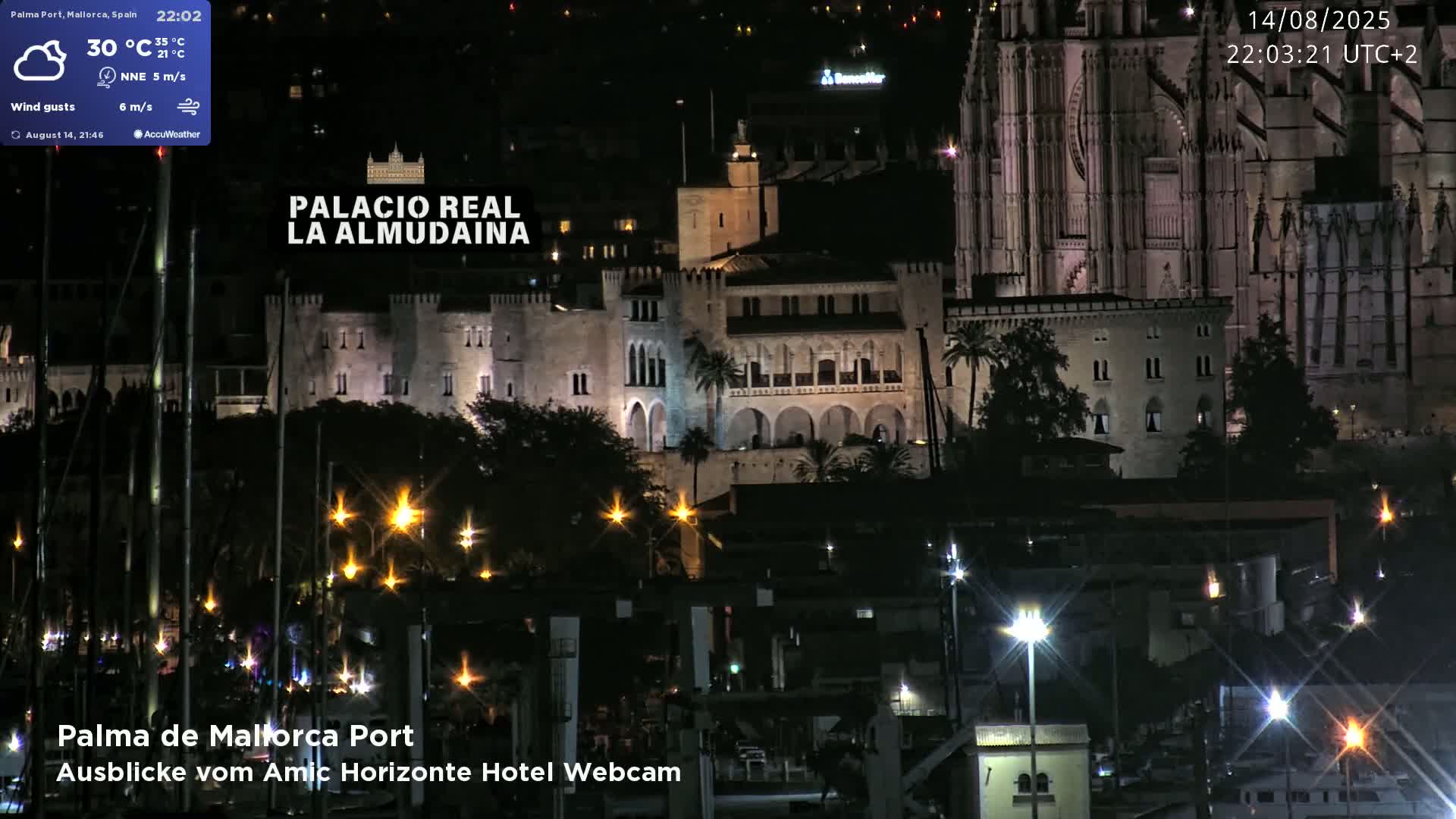 Palma de Mallorca City & Harbor Live Cam - Palma de mallorca, Balearic Islands, Spain