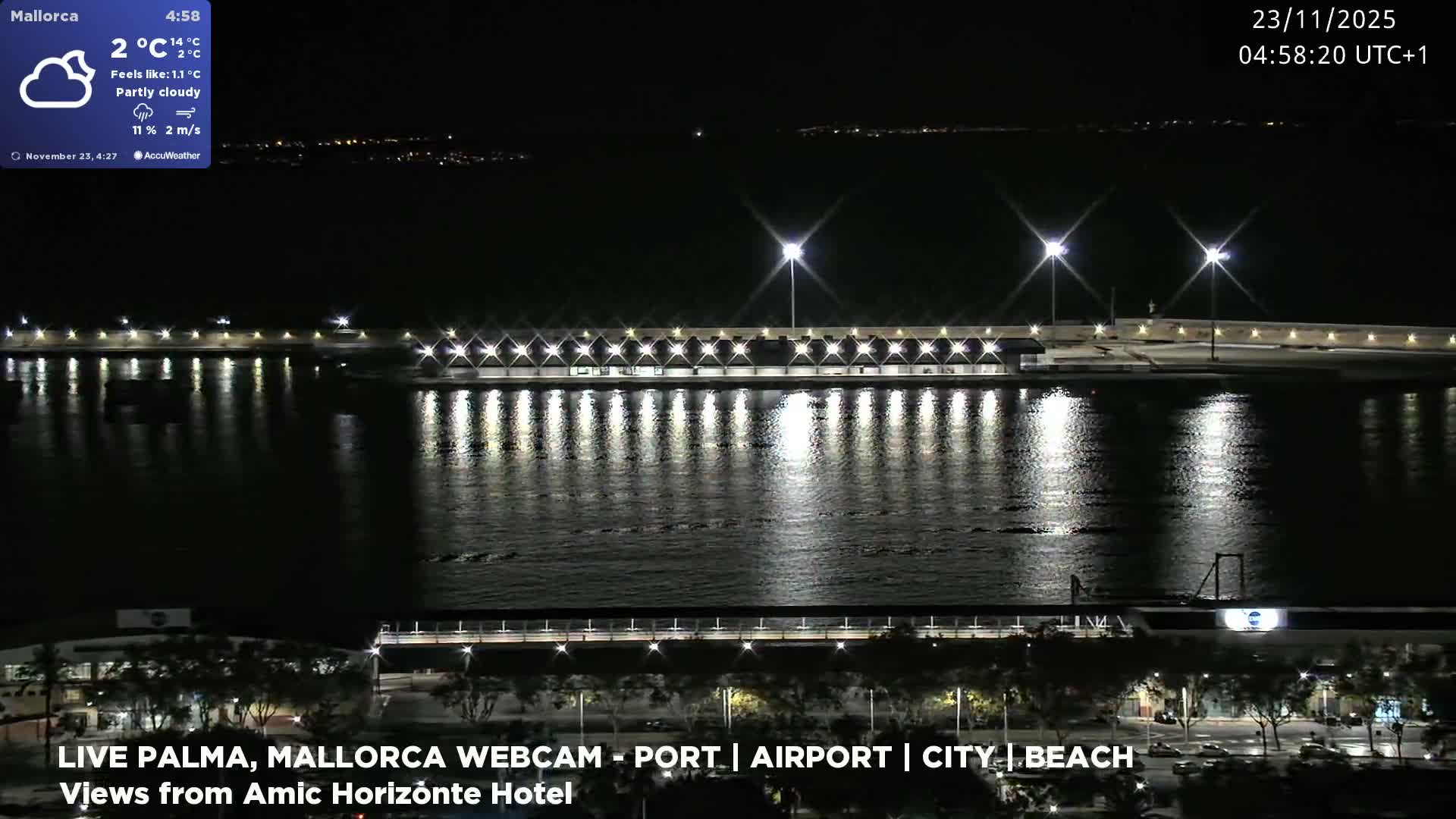 Palma de Mallorca City & Harbor Live Cam - Portopi , Ponent Discrict, Palma de Mallorca, Balearic Islands, Spain