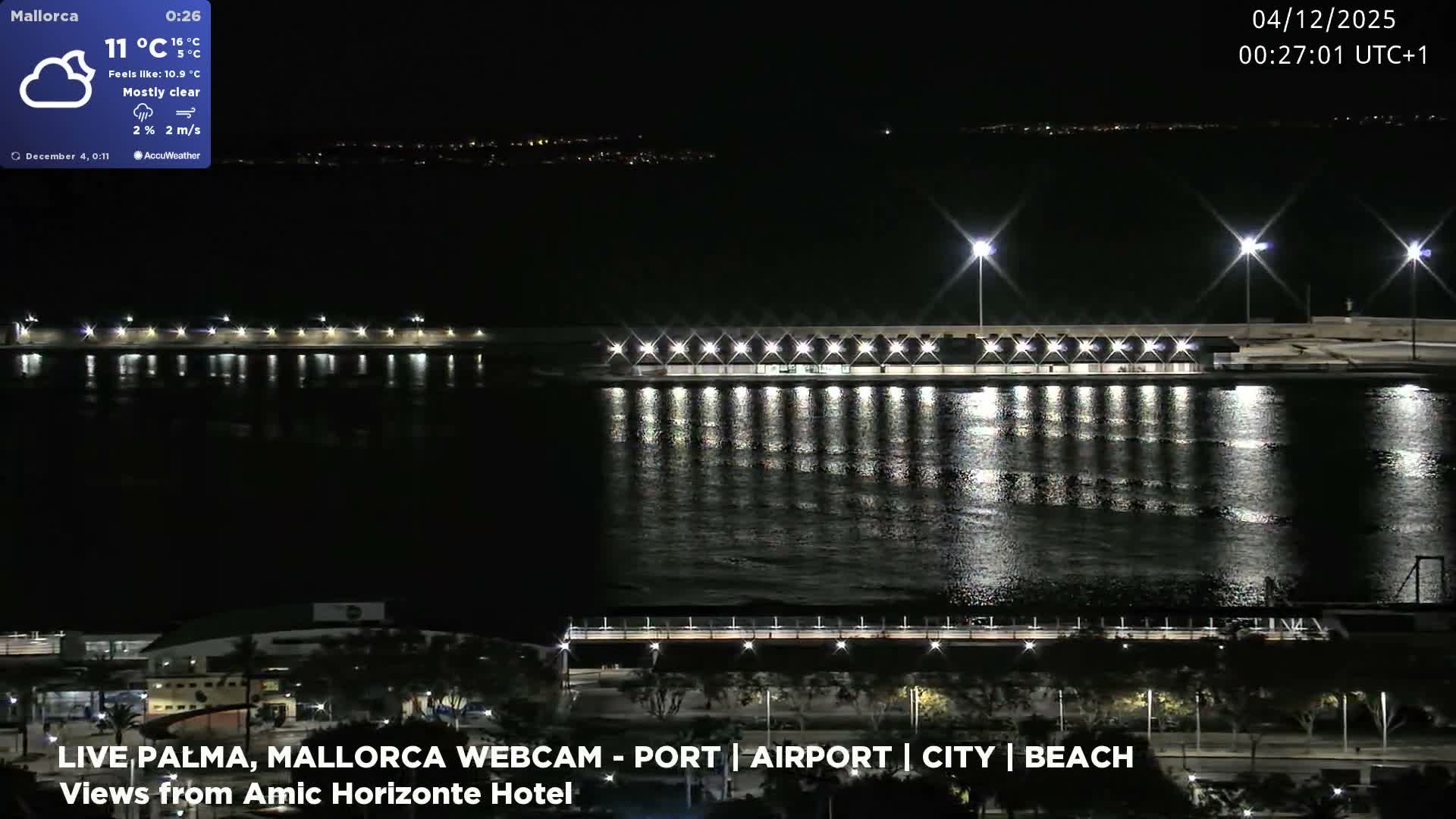 Palma de Mallorca City & Harbor Live Cam - Portopi , Ponent Discrict, Palma de Mallorca, Balearic Islands, Spain