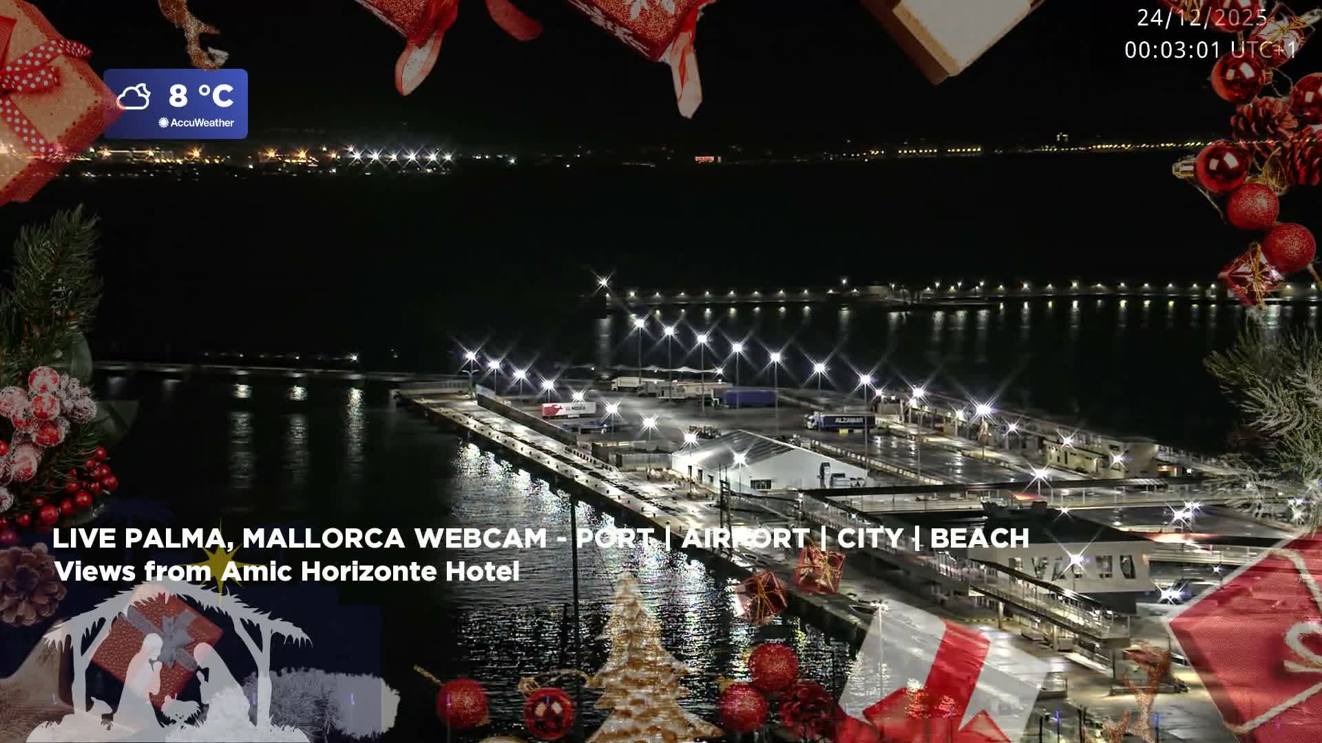 Palma de Mallorca City & Harbor Live Cam - Portopi , Ponent Discrict, Palma de Mallorca, Balearic Islands, Spain