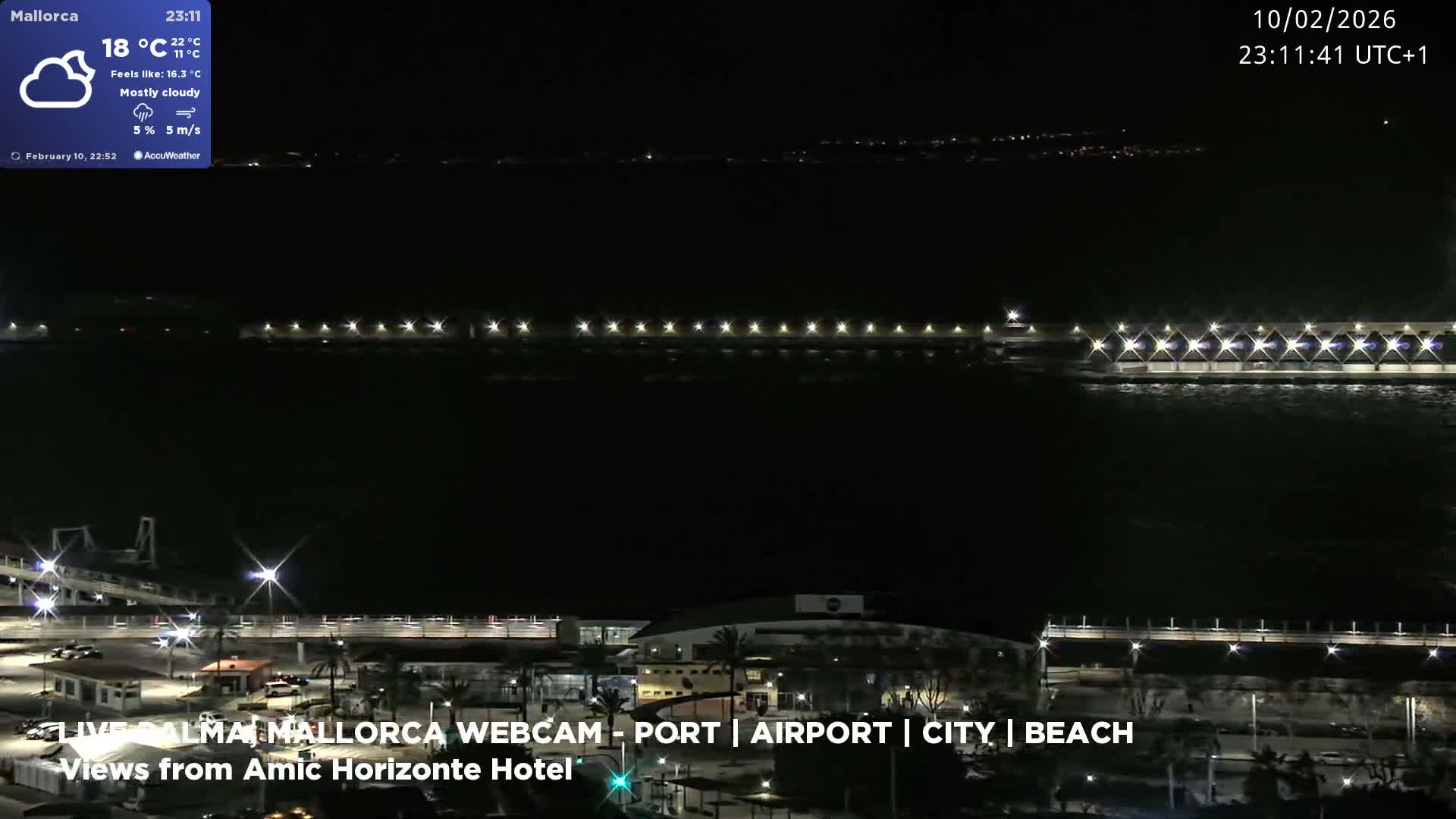 Palma de Mallorca City & Harbor Live Cam - Portopi , Ponent Discrict, Palma de Mallorca, Balearic Islands, Spain