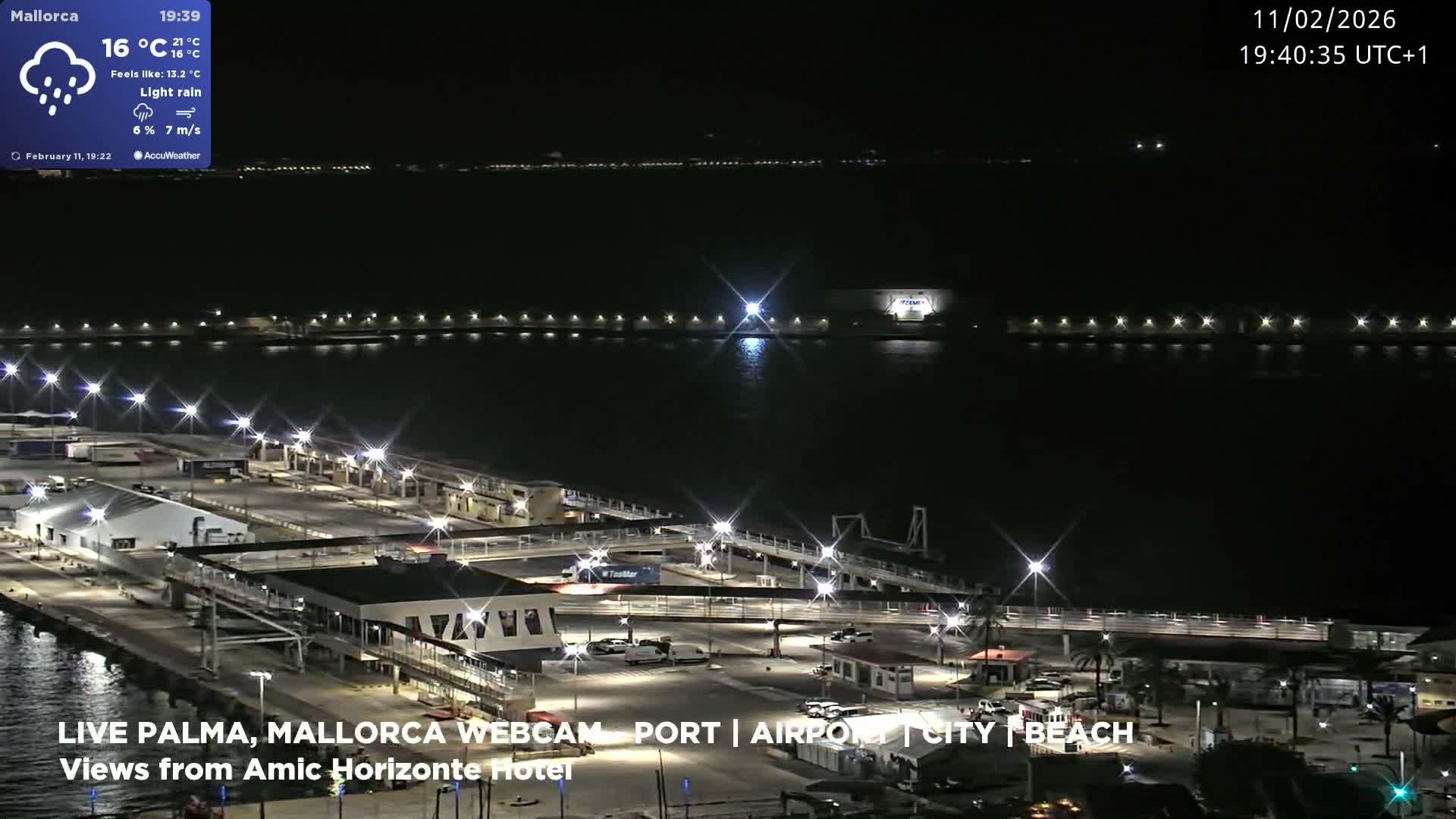 Palma de Mallorca City & Harbor Live Cam - Portopi , Ponent Discrict, Palma de Mallorca, Balearic Islands, Spain
