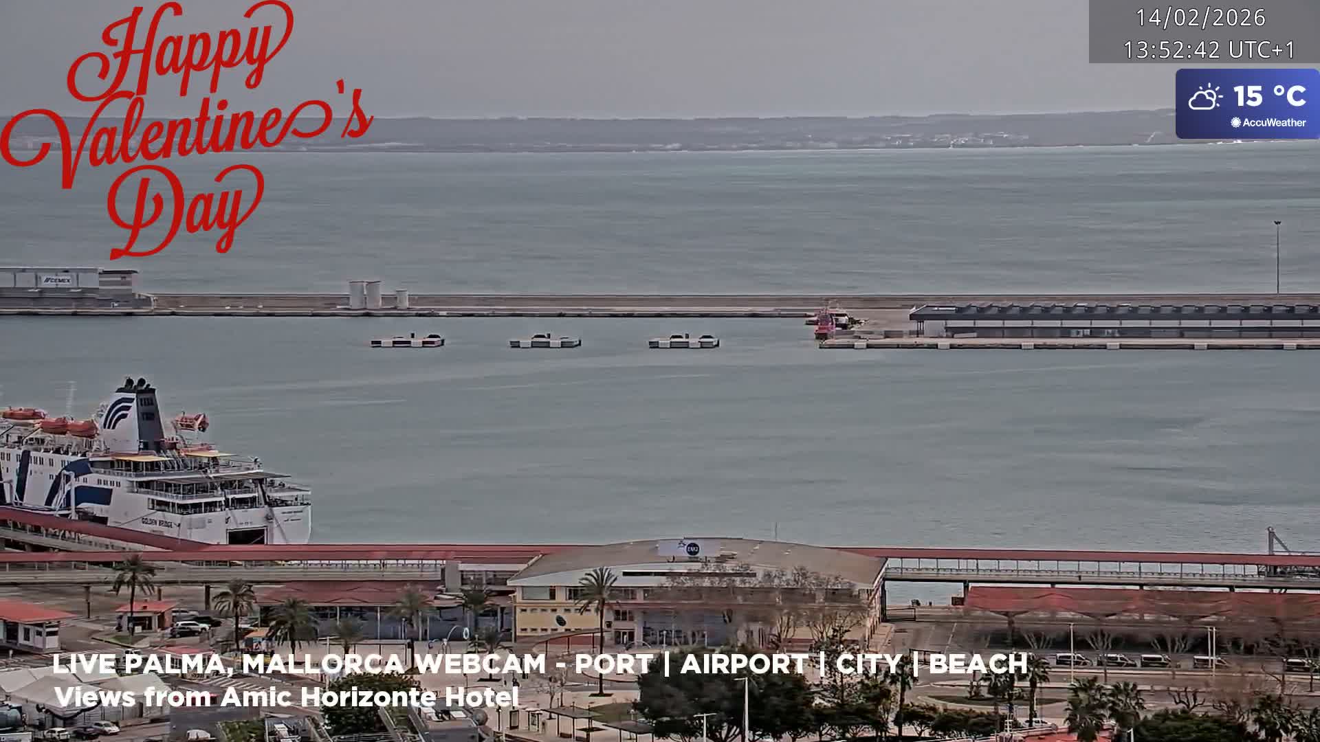 Palma de Mallorca City & Harbor Live Cam - Portopi , Ponent Discrict, Palma de Mallorca, Balearic Islands, Spain
