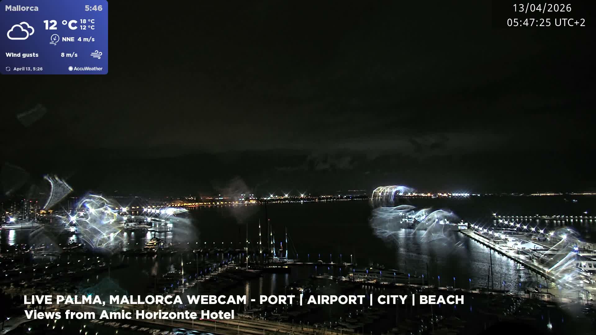 Palma de Mallorca City & Harbor Live Cam - Portopi , Ponent Discrict, Palma de Mallorca, Balearic Islands, Spain