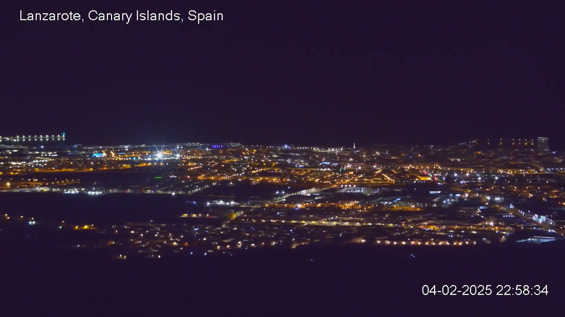 Lanzarote, Arrecife Skyline from Mina Mount Live Cam - Canary Islands, Las Palmas, Spain
