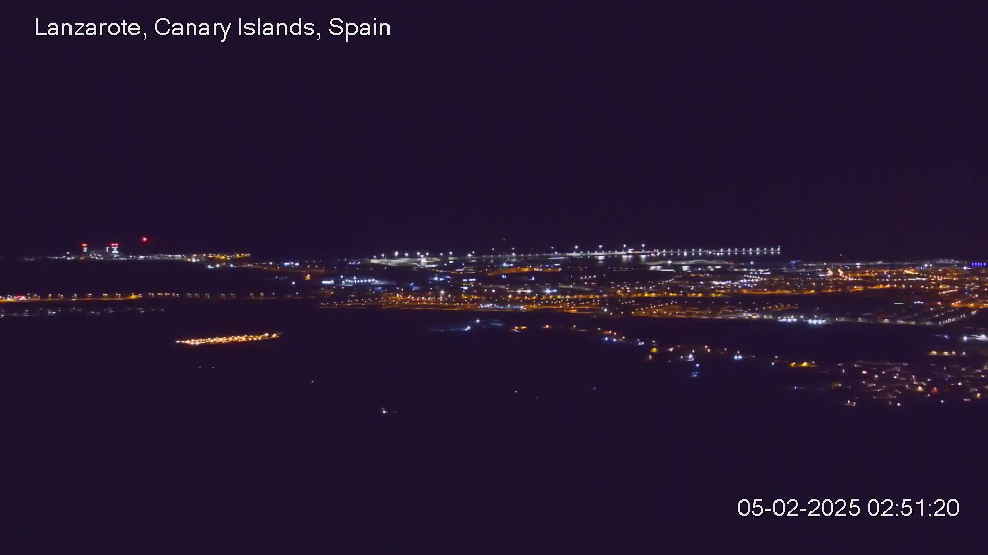 Lanzarote, Arrecife Skyline from Mina Mount Live Cam - Canary Islands, Las Palmas, Spain