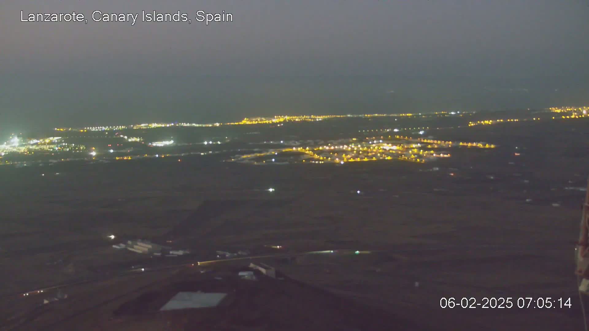 Lanzarote, Arrecife Skyline from Mina Mount Live Cam - Canary Islands, Las Palmas, Spain