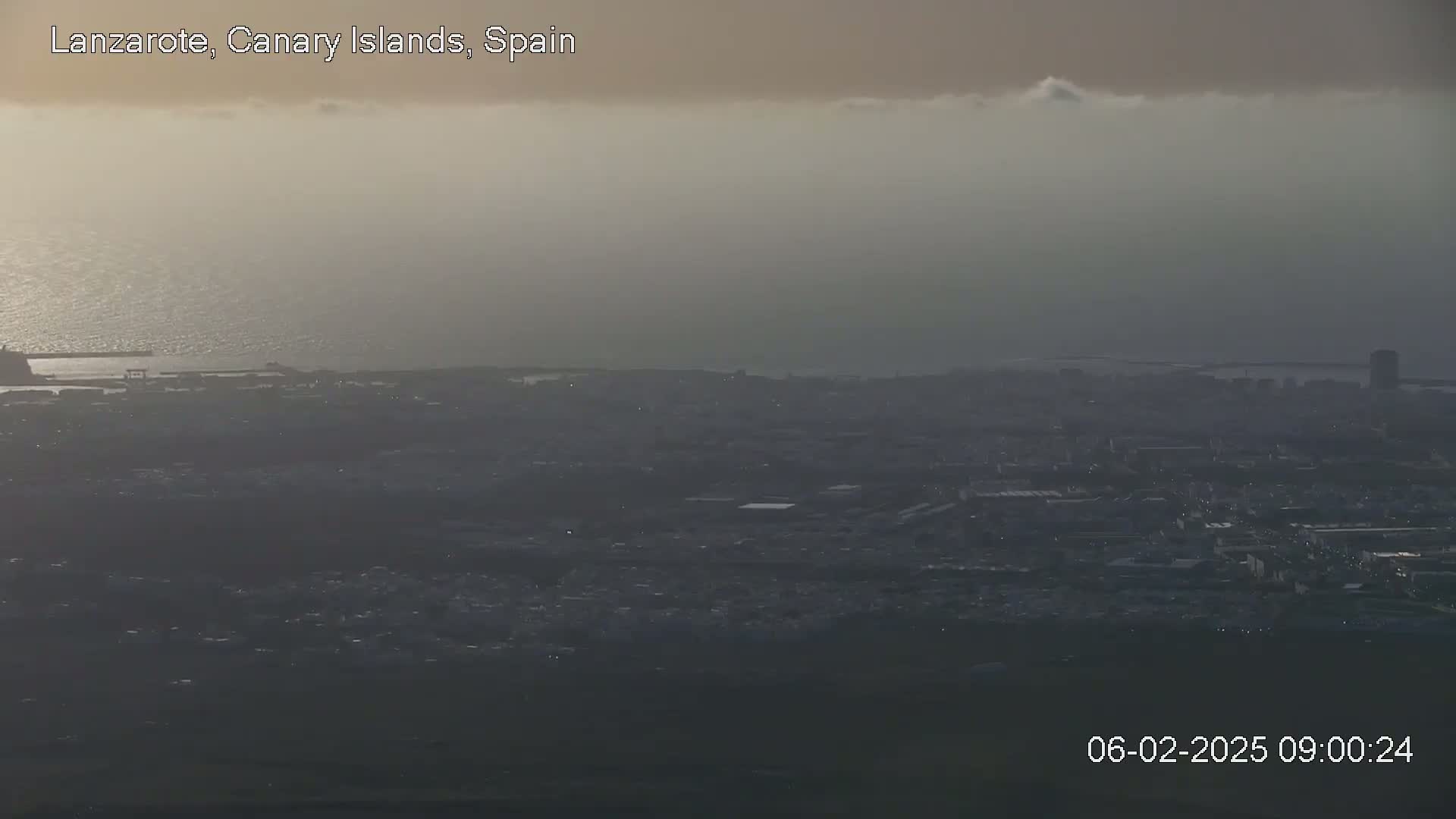 Lanzarote, Arrecife Skyline from Mina Mount Live Cam - Canary Islands, Las Palmas, Spain