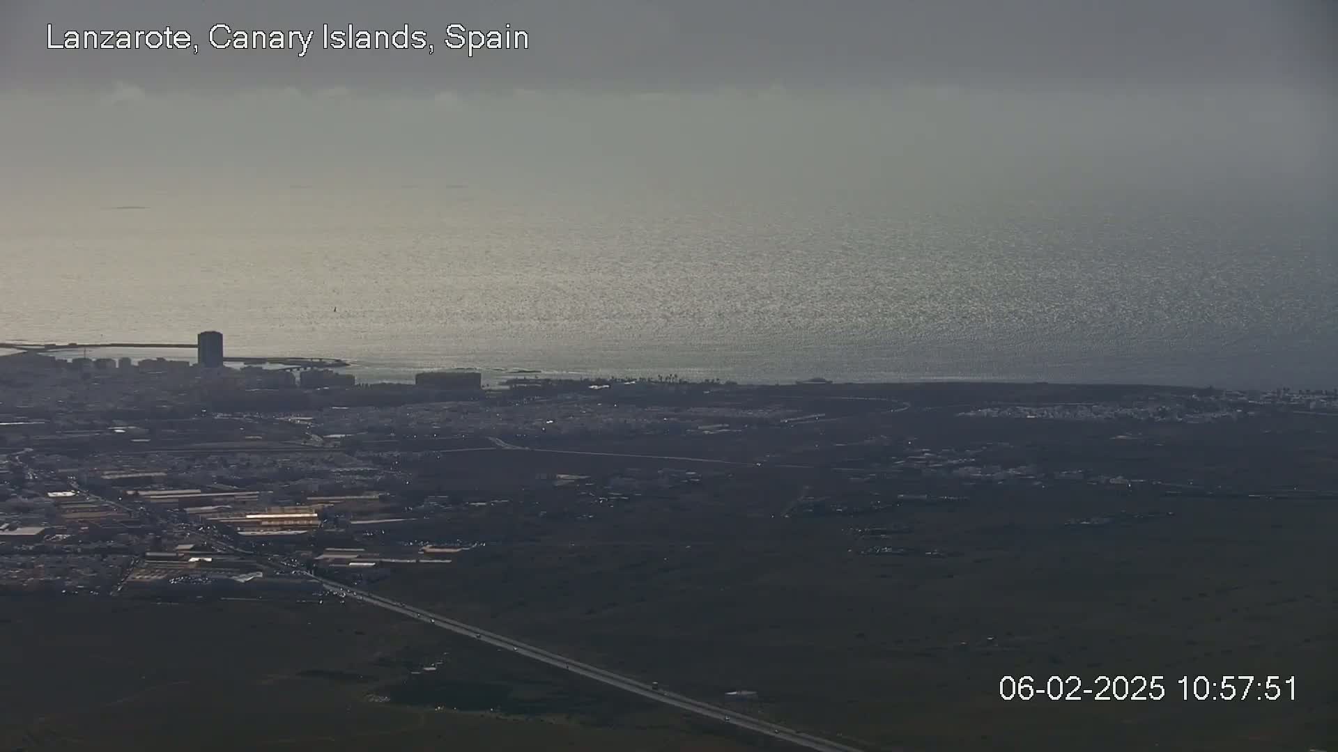 Lanzarote, Arrecife Skyline from Mina Mount Live Cam - Canary Islands, Las Palmas, Spain