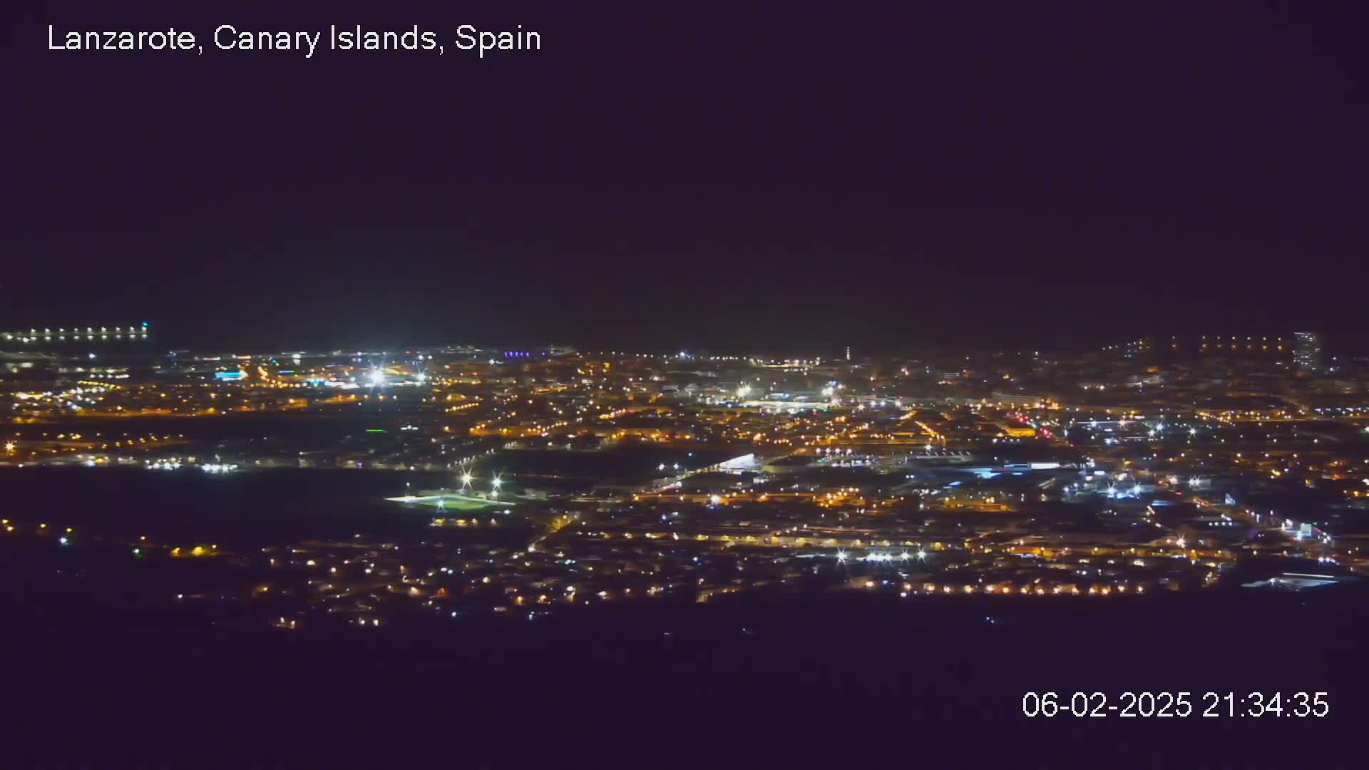 Lanzarote, Arrecife Skyline from Mina Mount Live Cam - Canary Islands, Las Palmas, Spain