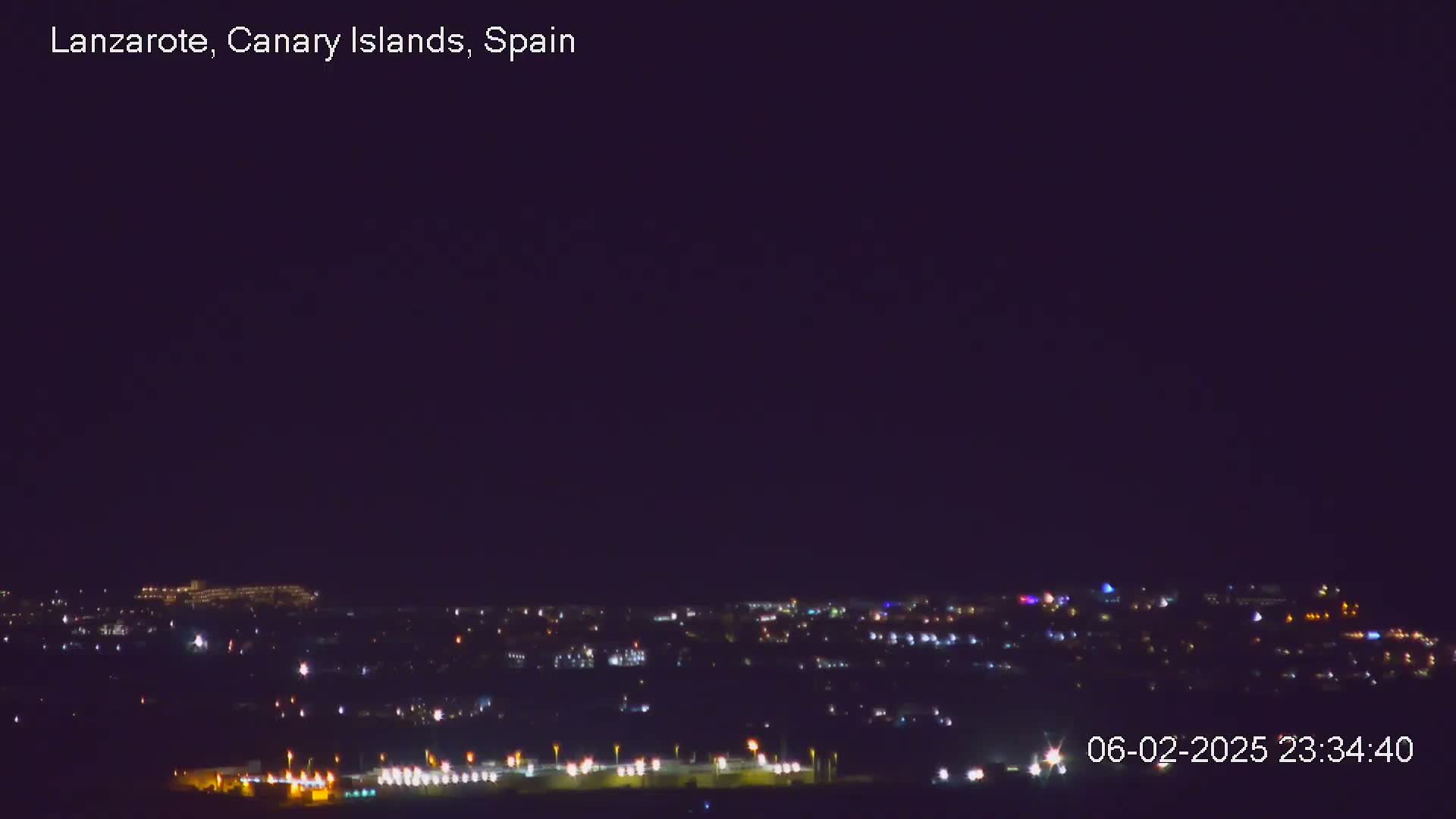 Lanzarote, Arrecife Skyline from Mina Mount Live Cam - Canary Islands, Las Palmas, Spain
