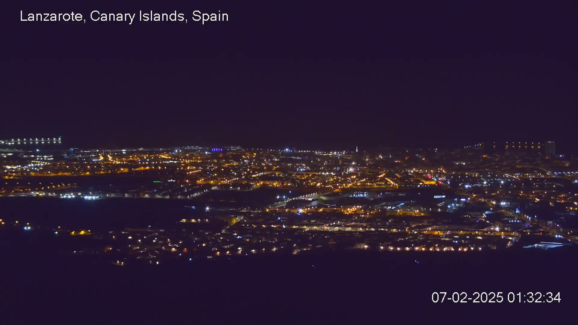 Lanzarote, Arrecife Skyline from Mina Mount Live Cam - Canary Islands, Las Palmas, Spain