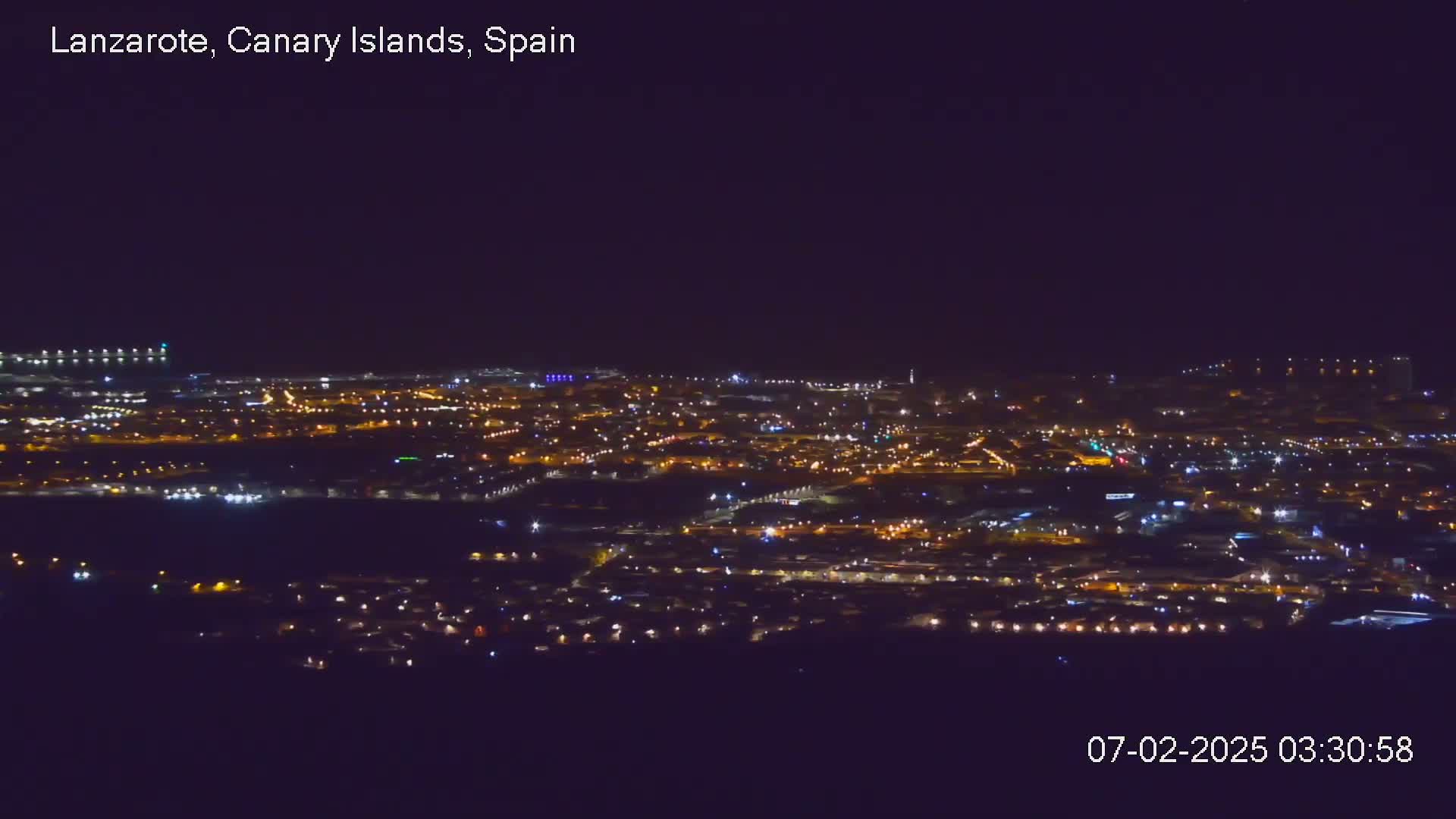 Lanzarote, Arrecife Skyline from Mina Mount Live Cam - Canary Islands, Las Palmas, Spain