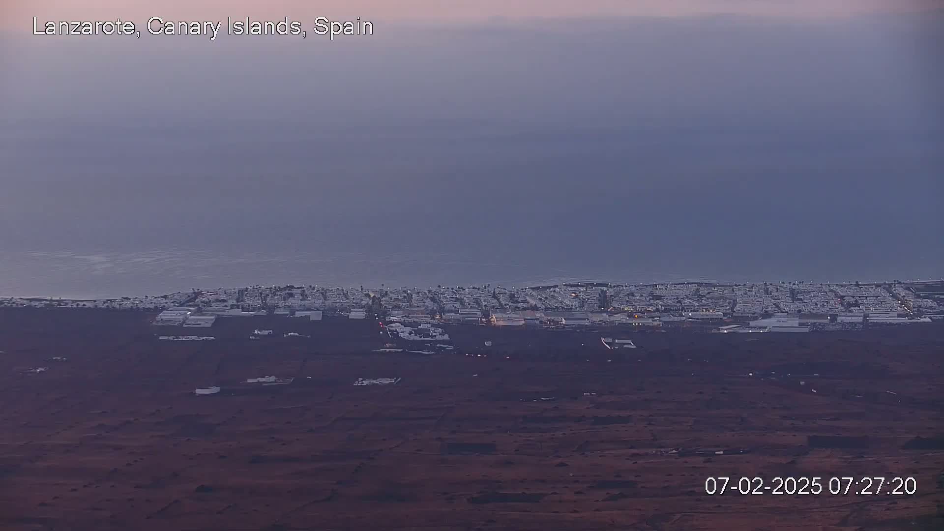 Lanzarote, Arrecife Skyline from Mina Mount Live Cam - Canary Islands, Las Palmas, Spain