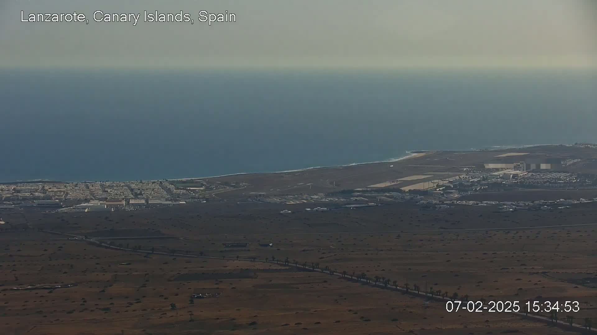 Lanzarote, Arrecife Skyline from Mina Mount Live Cam - Canary Islands, Las Palmas, Spain