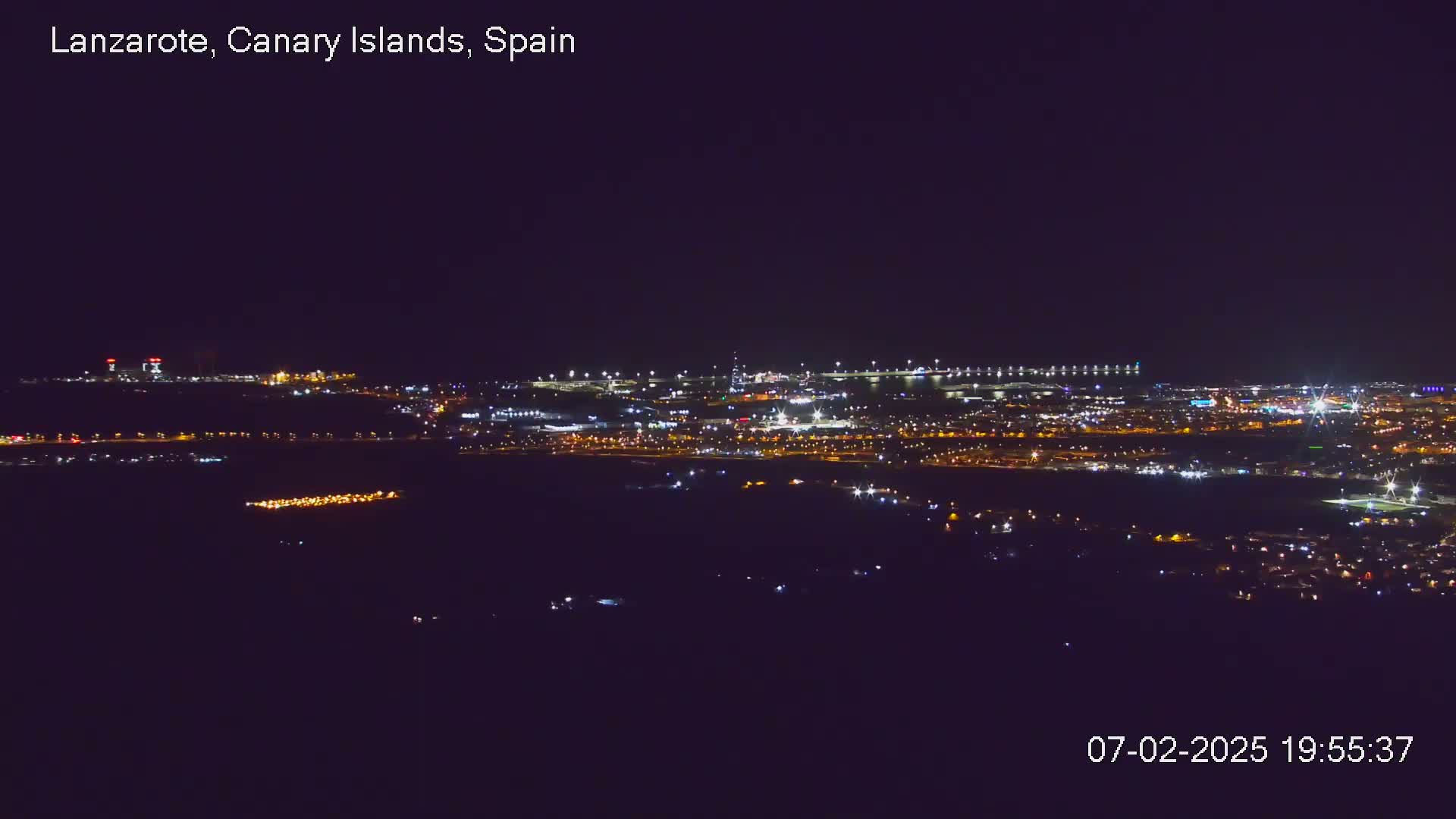 Lanzarote, Arrecife Skyline from Mina Mount Live Cam - Canary Islands, Las Palmas, Spain