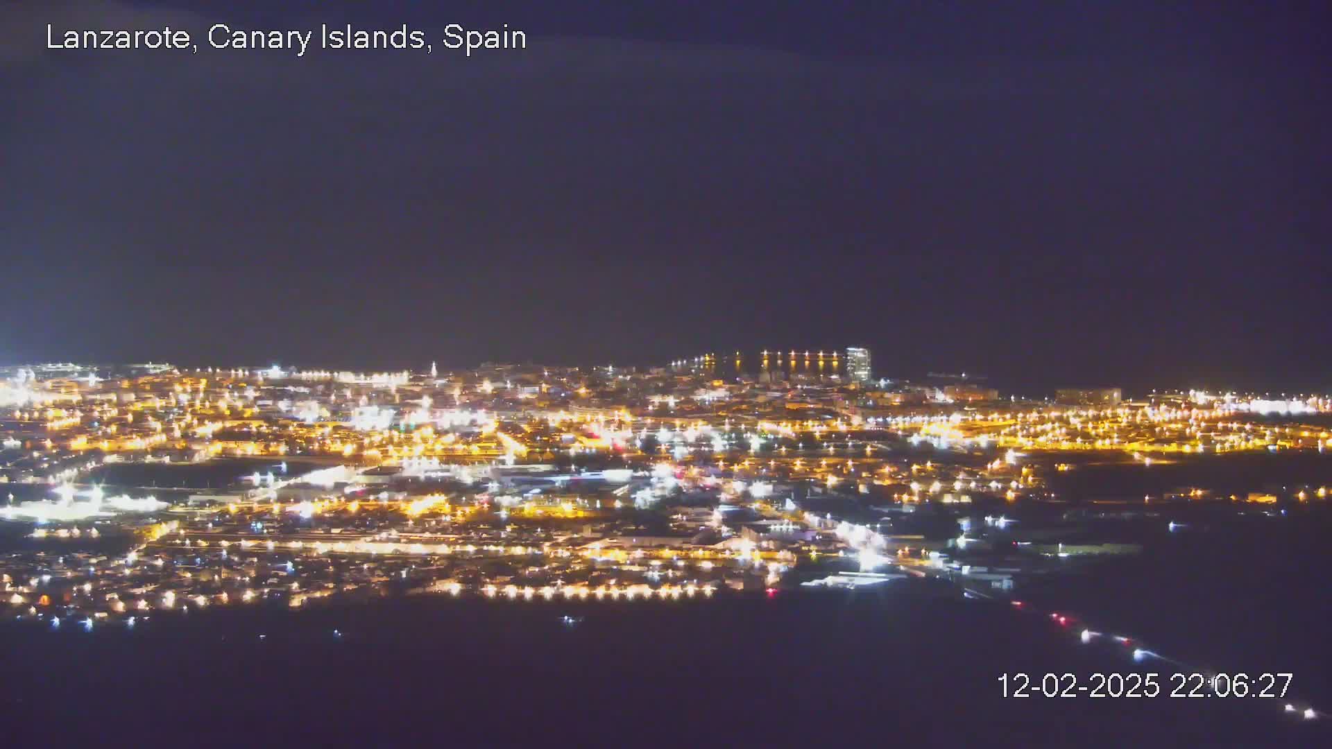 Lanzarote, Arrecife Skyline from Mina Mount Live Cam - Canary Islands, Las Palmas, Spain