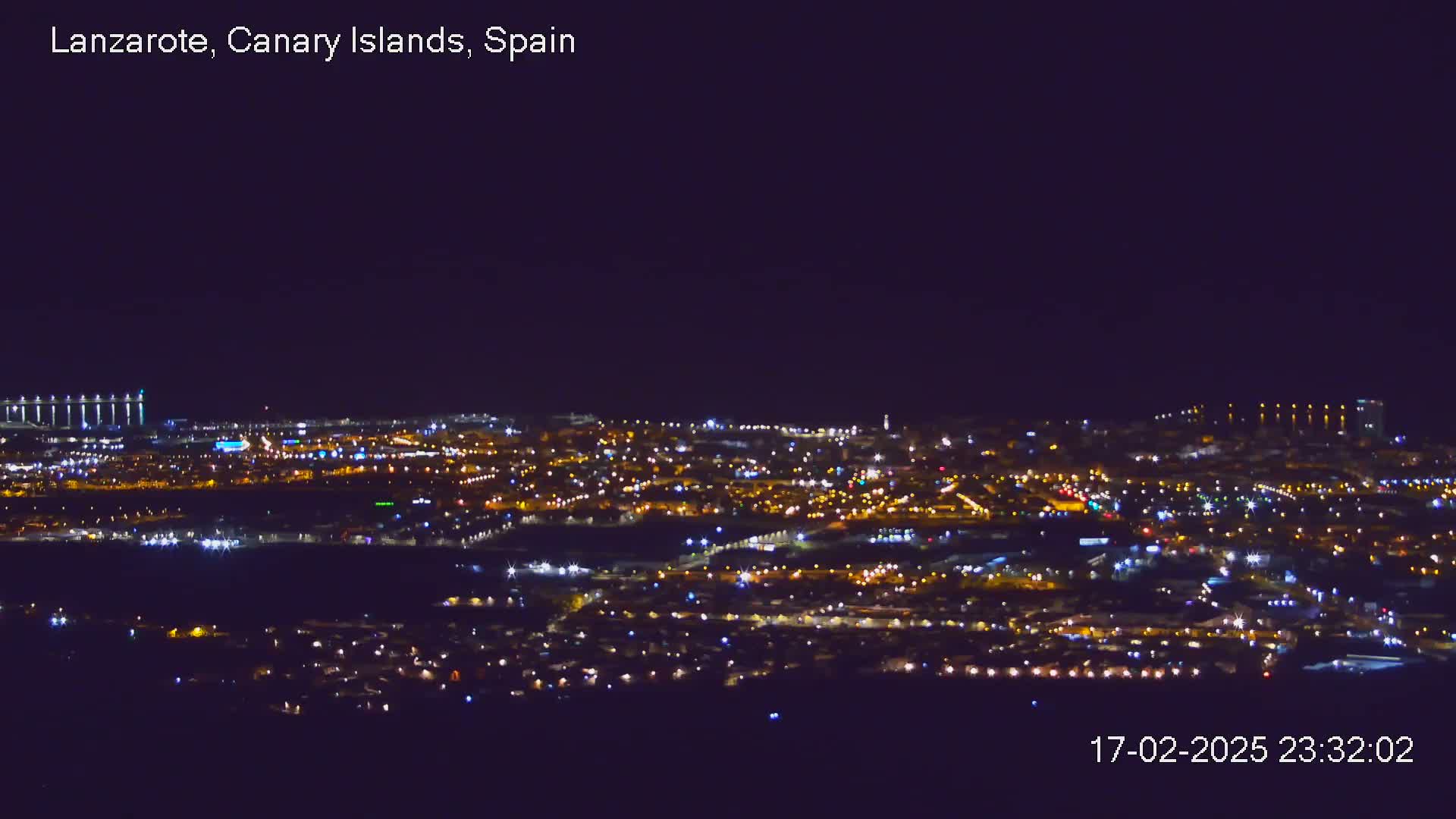 Lanzarote, Arrecife Skyline from Mina Mount Live Cam - Canary Islands, Las Palmas, Spain