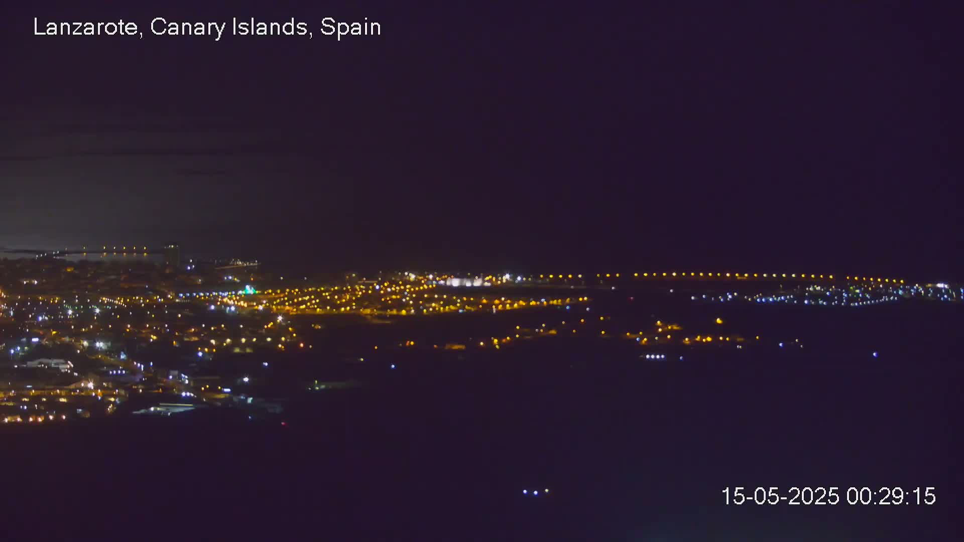 Lanzarote, Arrecife Skyline from Mina Mount Live Cam - Canary Islands, Las Palmas, Spain