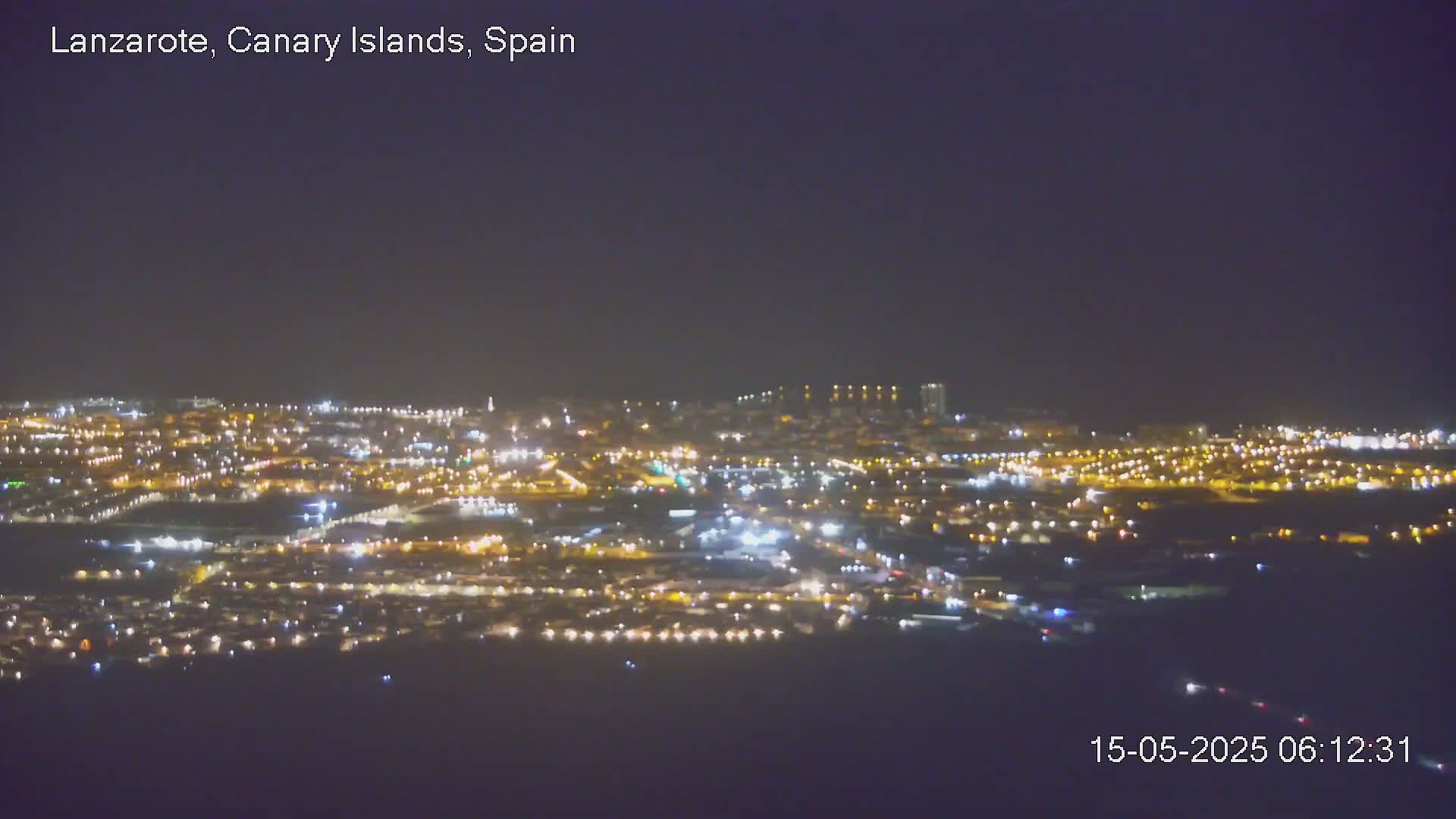 Lanzarote, Arrecife Skyline from Mina Mount Live Cam - Canary Islands, Las Palmas, Spain