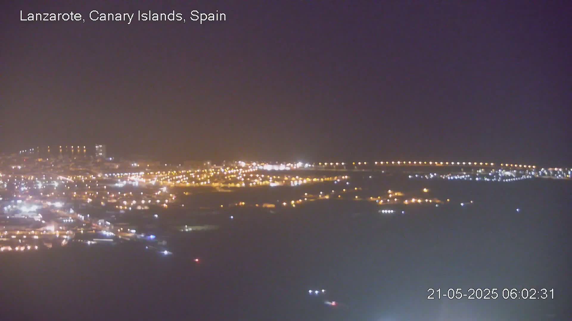 Lanzarote, Arrecife Skyline from Mina Mount Live Cam - Canary Islands, Las Palmas, Spain