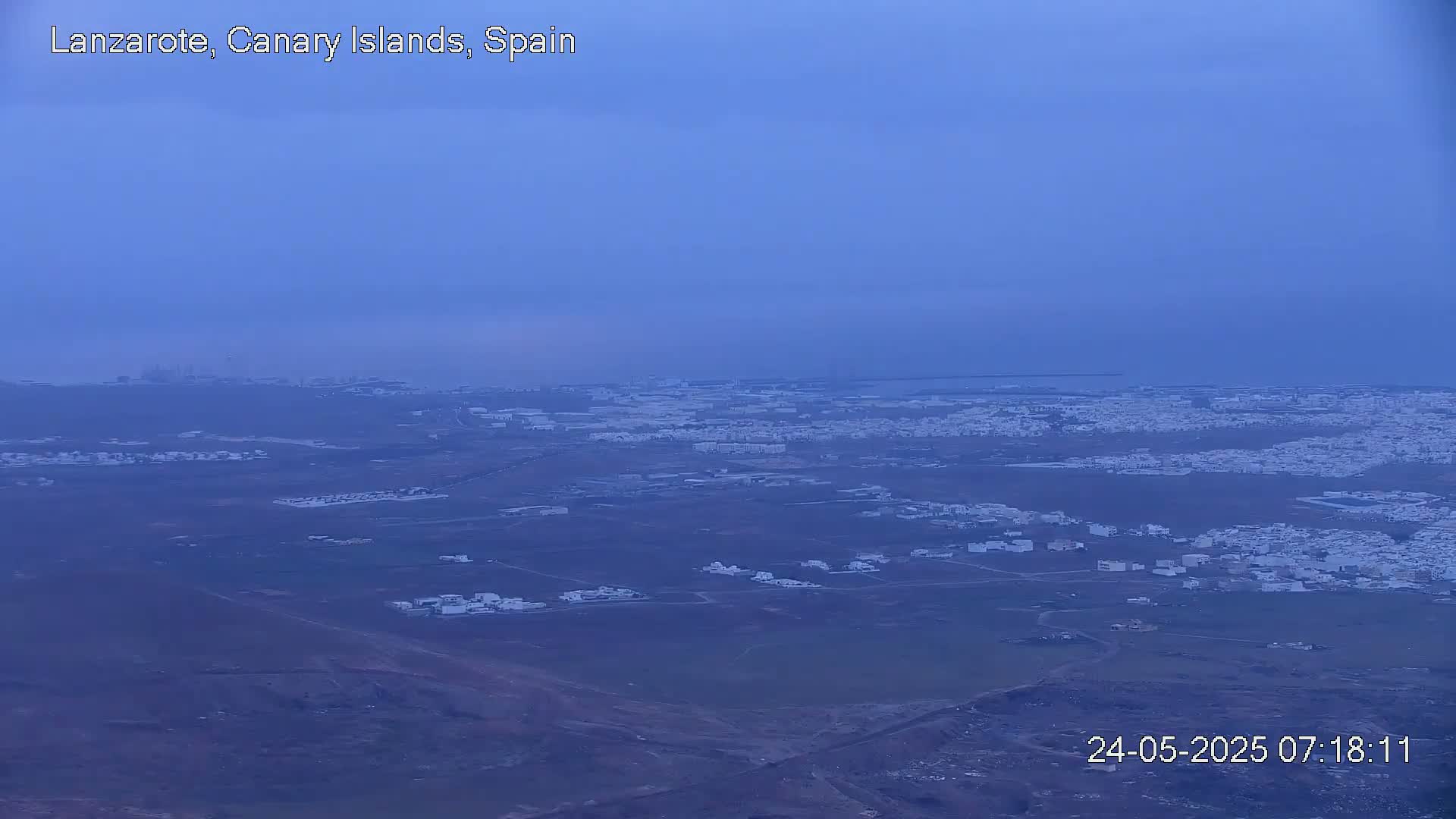 Lanzarote, Arrecife Skyline from Mina Mount Live Cam - Canary Islands, Las Palmas, Spain