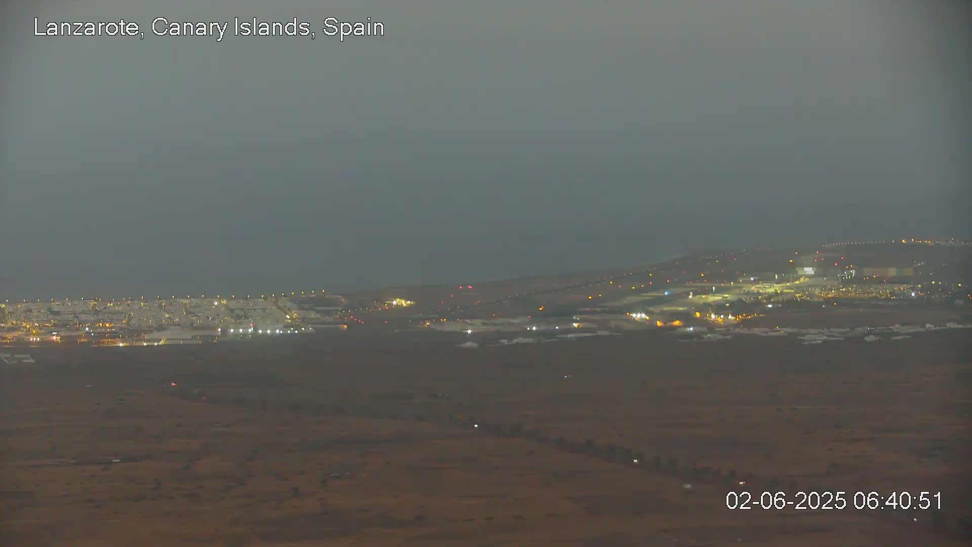 Lanzarote, Arrecife Skyline from Mina Mount Live Cam - Canary Islands, Las Palmas, Spain