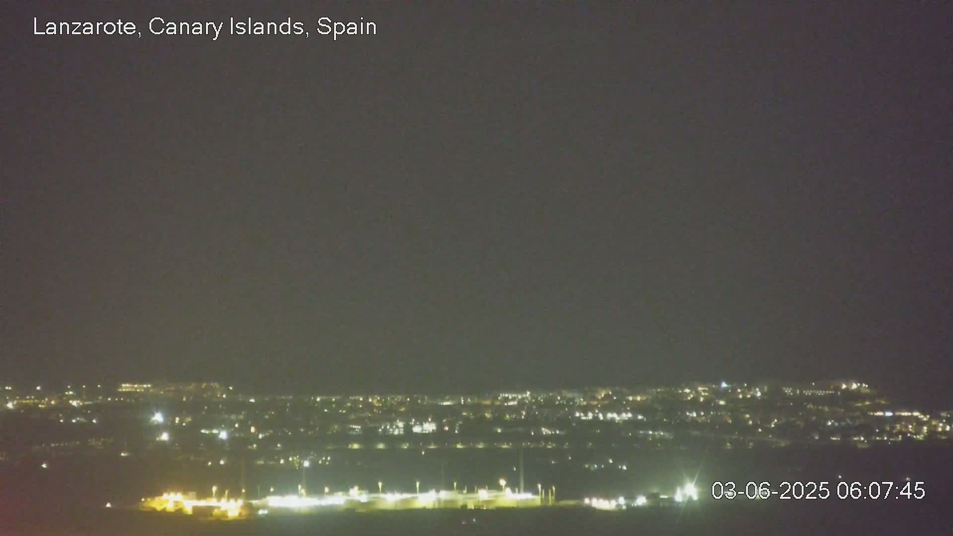Lanzarote, Arrecife Skyline from Mina Mount Live Cam - Canary Islands, Las Palmas, Spain