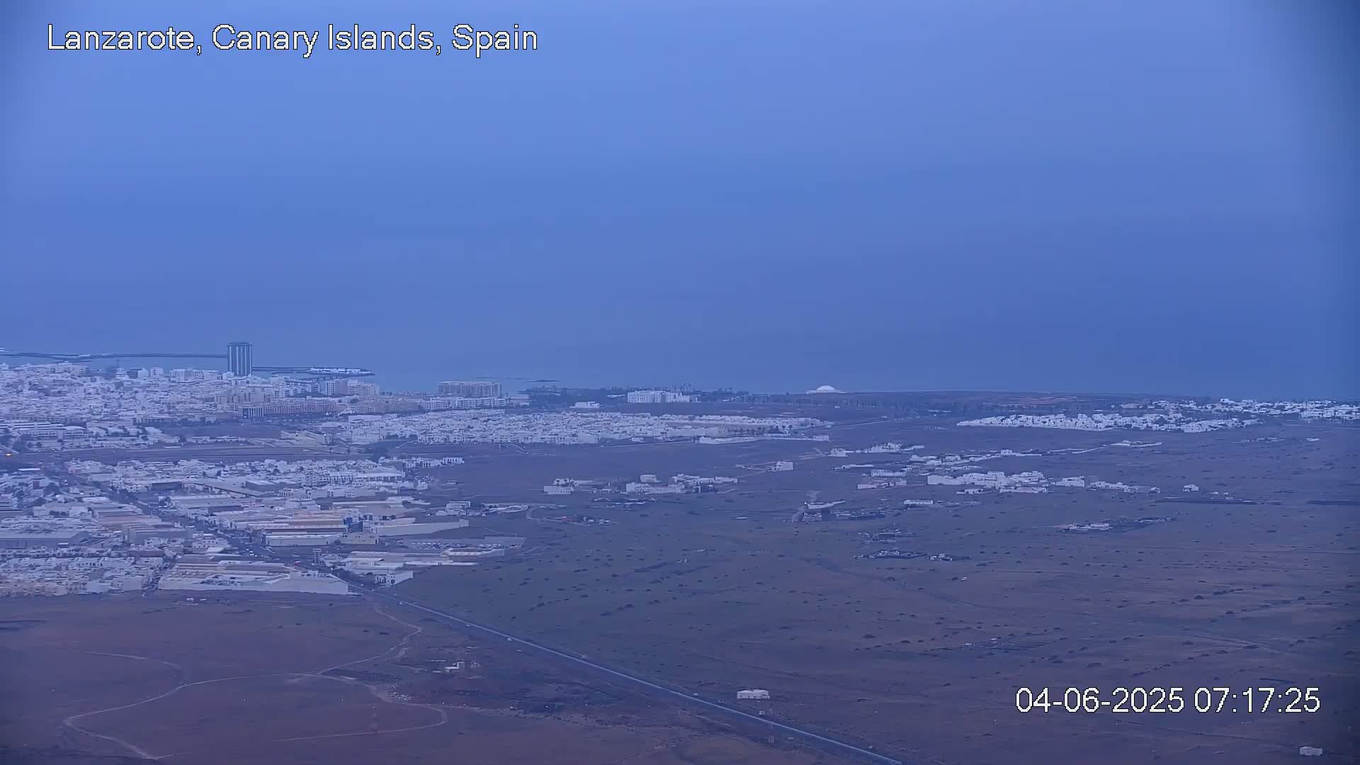 Lanzarote, Arrecife Skyline from Mina Mount Live Cam - Canary Islands, Las Palmas, Spain