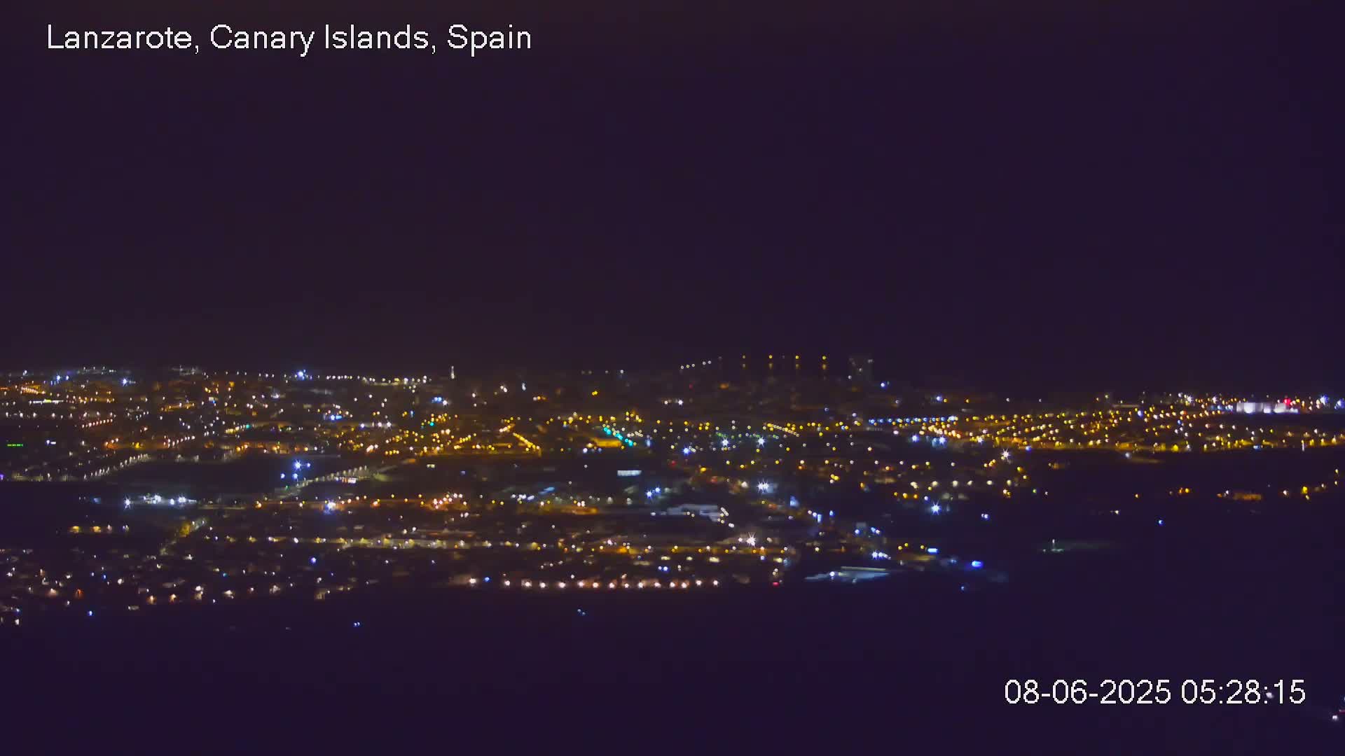 Lanzarote, Arrecife Skyline from Mina Mount Live Cam - Canary Islands, Las Palmas, Spain