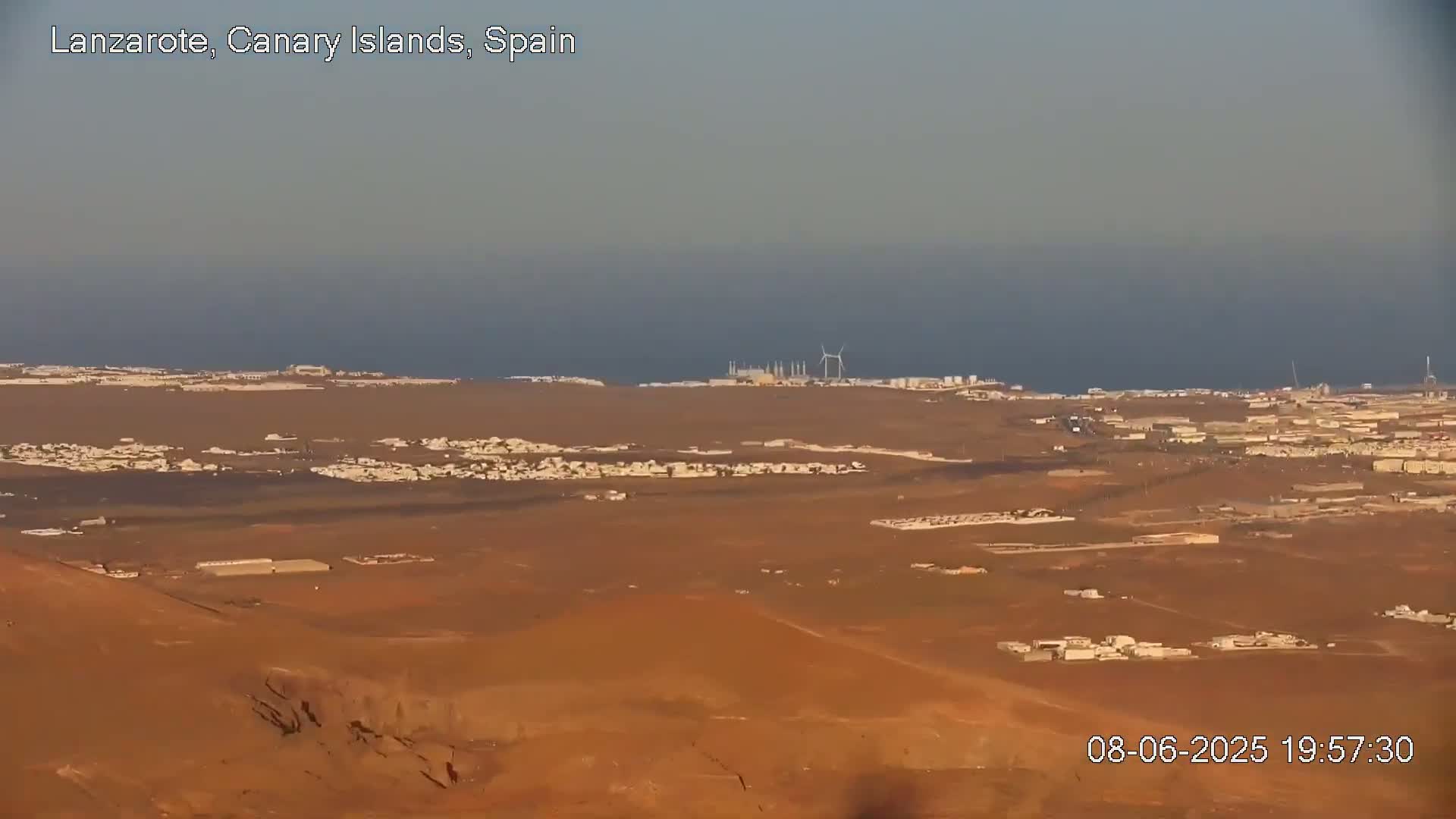 Lanzarote, Arrecife Skyline from Mina Mount Live Cam - Canary Islands, Las Palmas, Spain