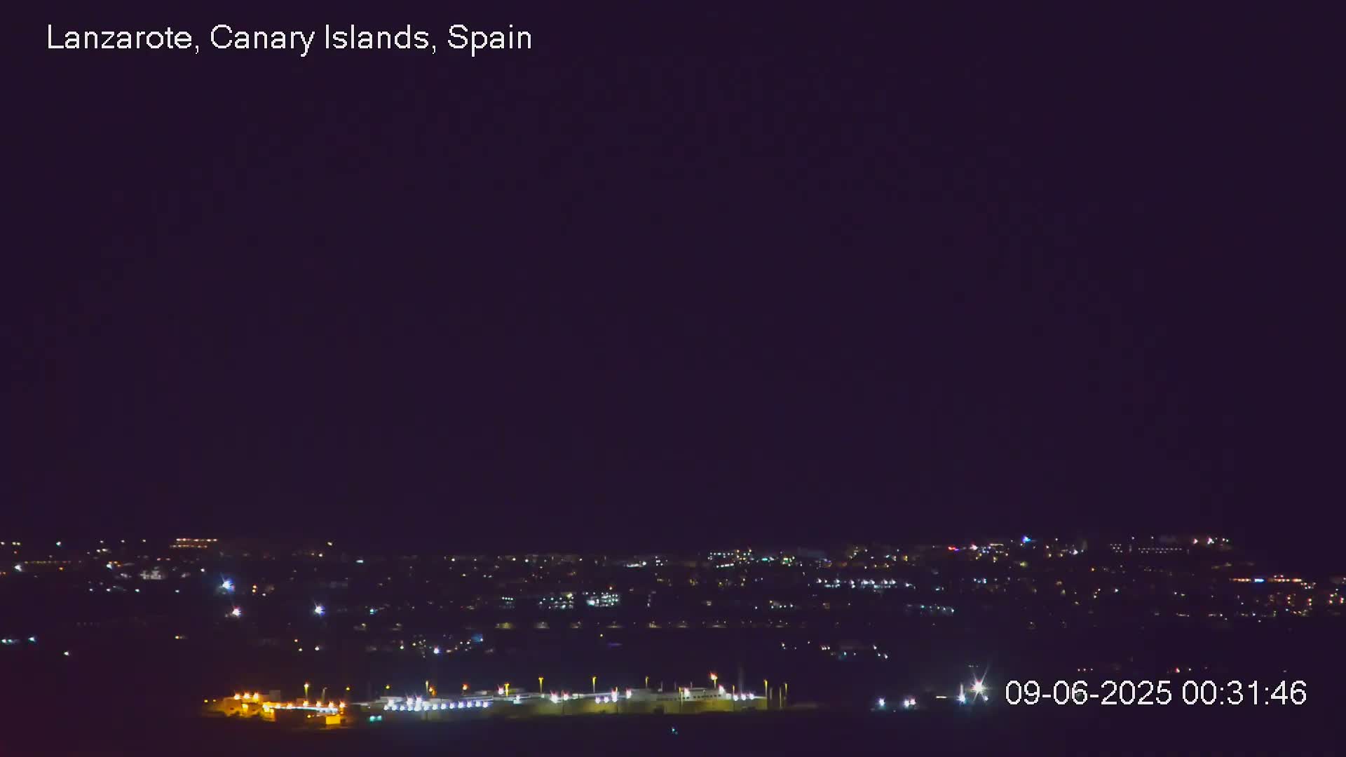 Lanzarote, Arrecife Skyline from Mina Mount Live Cam - Canary Islands, Las Palmas, Spain