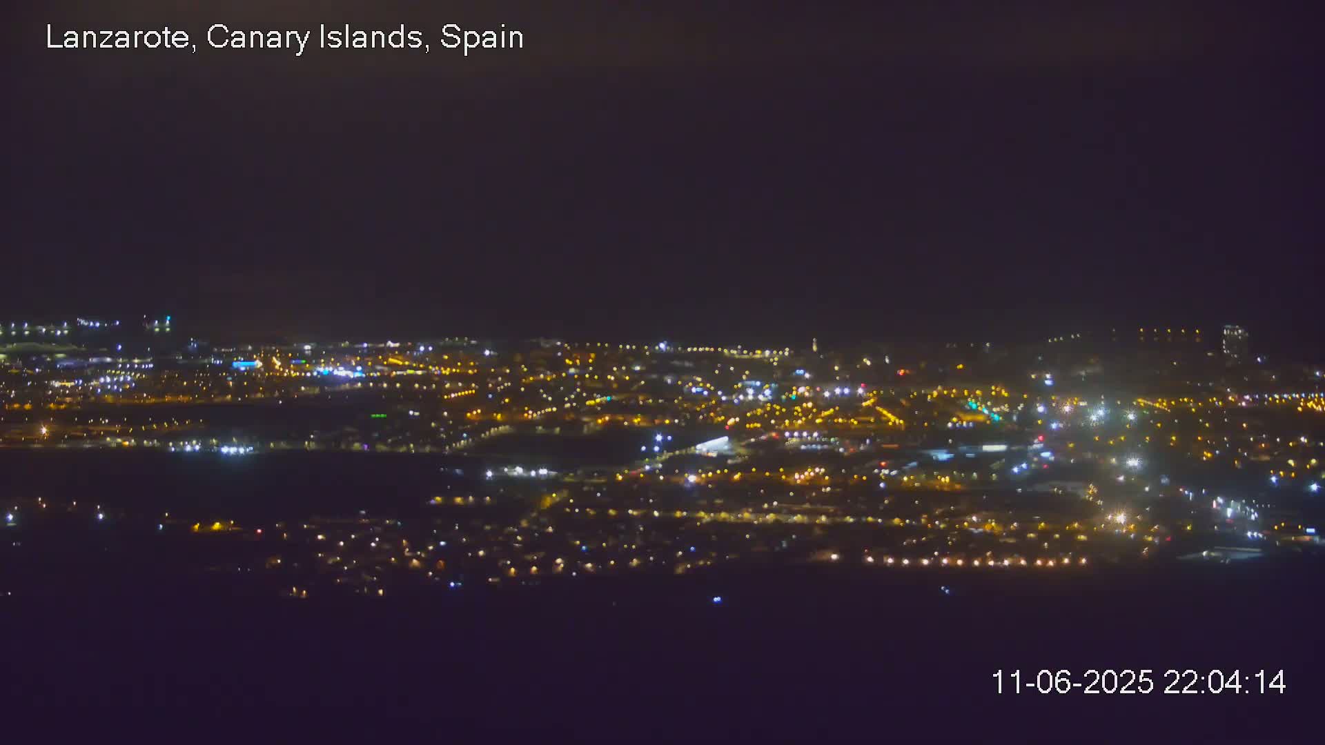 Lanzarote, Arrecife Skyline from Mina Mount Live Cam - Canary Islands, Las Palmas, Spain