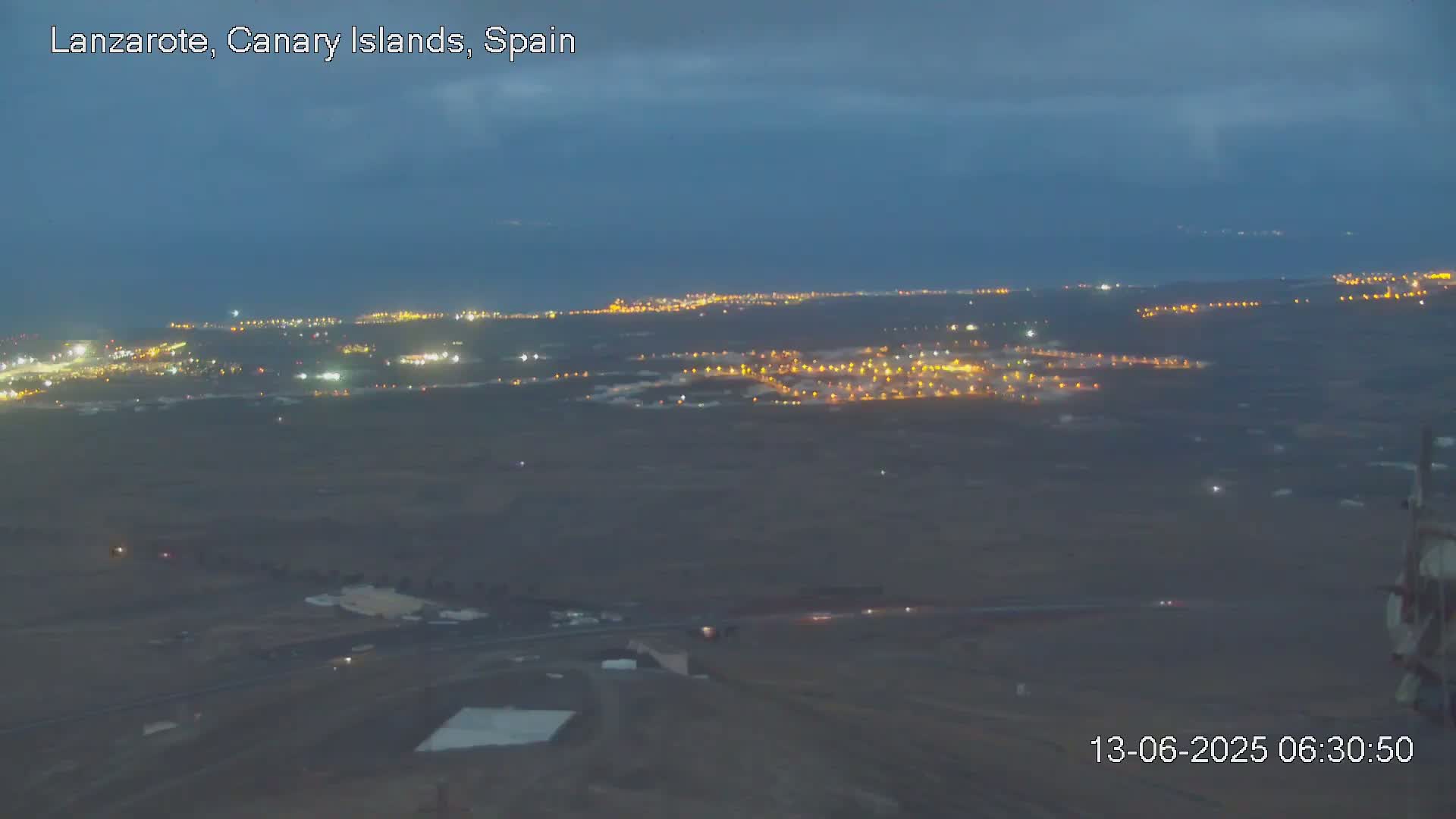 Lanzarote, Arrecife Skyline from Mina Mount Live Cam - Canary Islands, Las Palmas, Spain