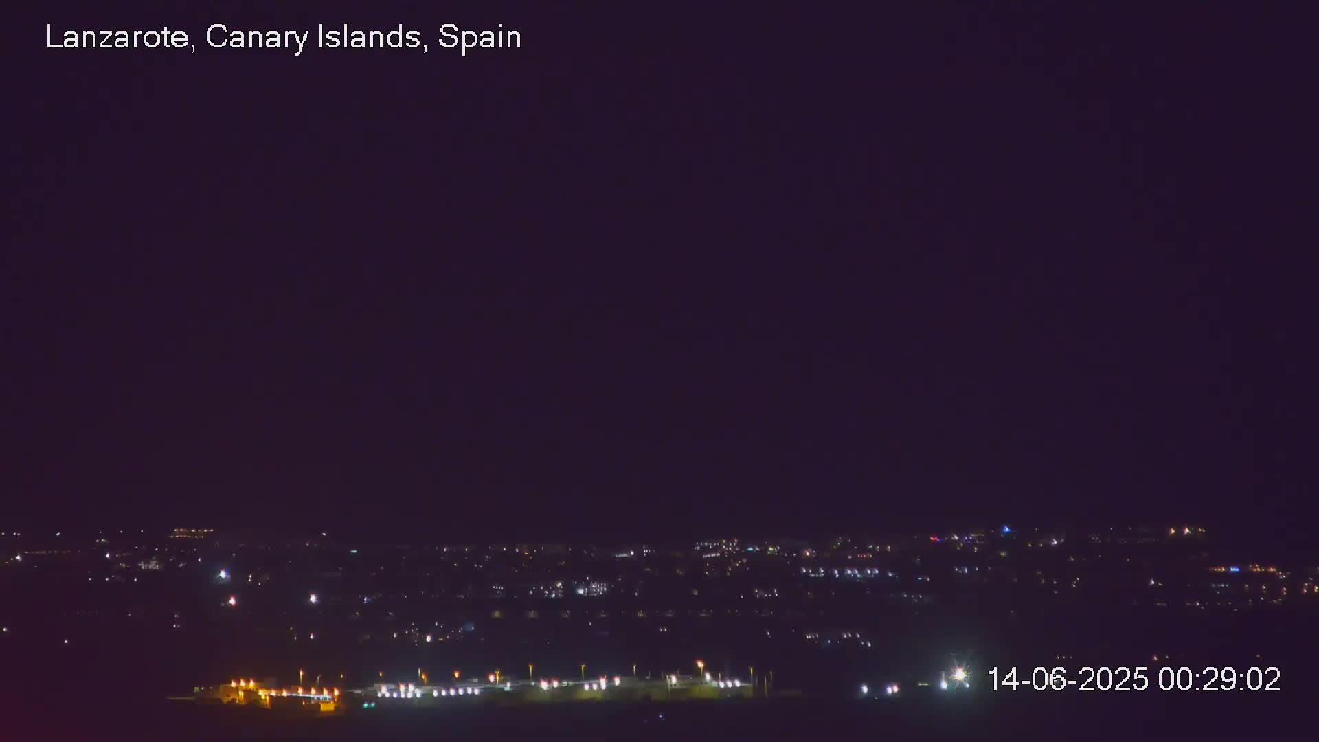 Lanzarote, Arrecife Skyline from Mina Mount Live Cam - Canary Islands, Las Palmas, Spain
