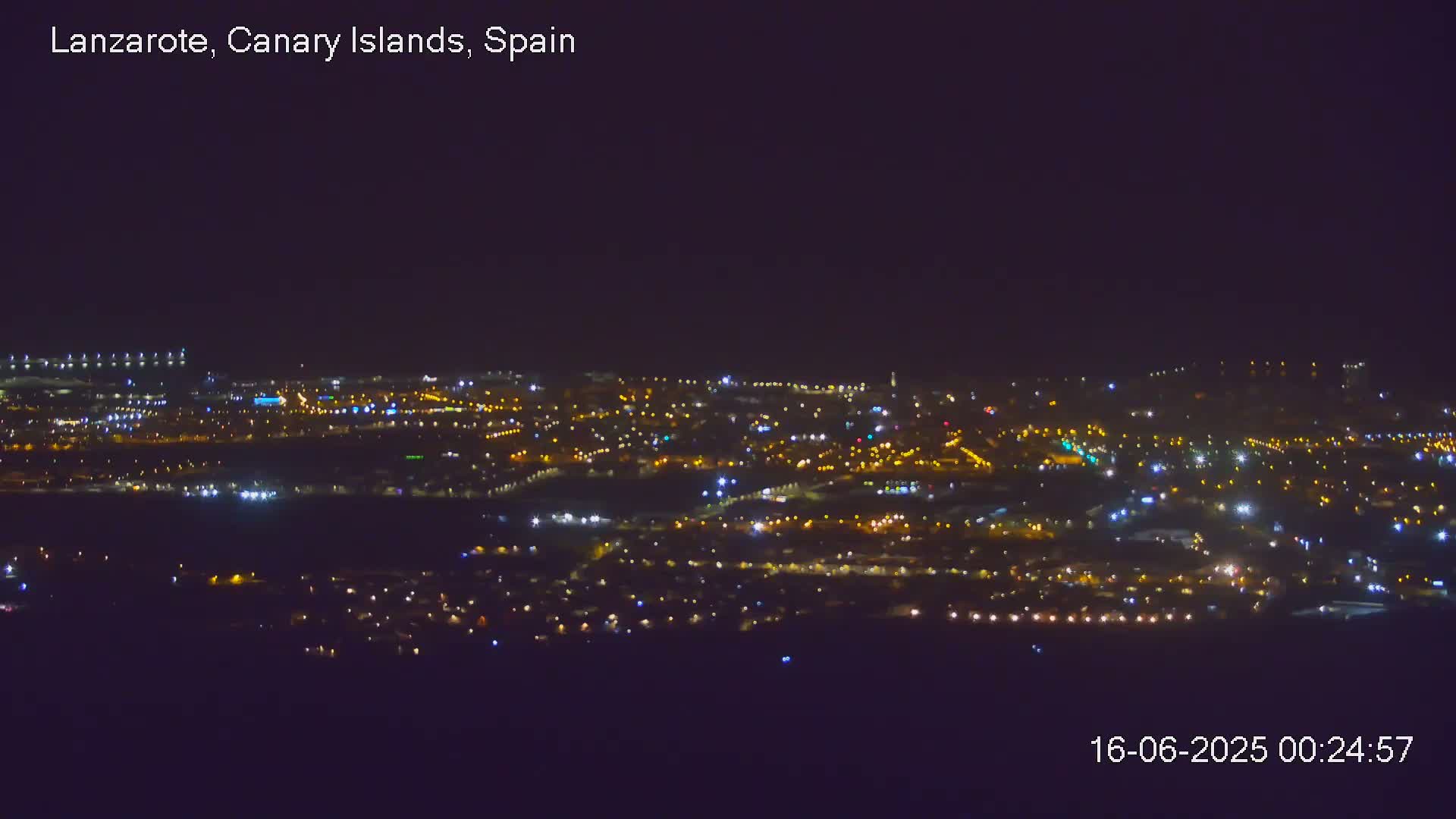 Lanzarote, Arrecife Skyline from Mina Mount Live Cam - Canary Islands, Las Palmas, Spain