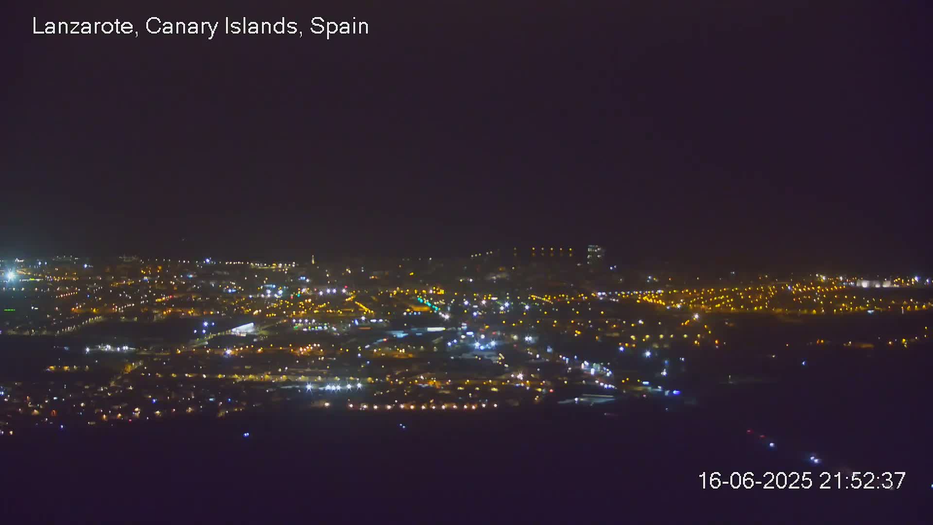 Lanzarote, Arrecife Skyline from Mina Mount Live Cam - Canary Islands, Las Palmas, Spain