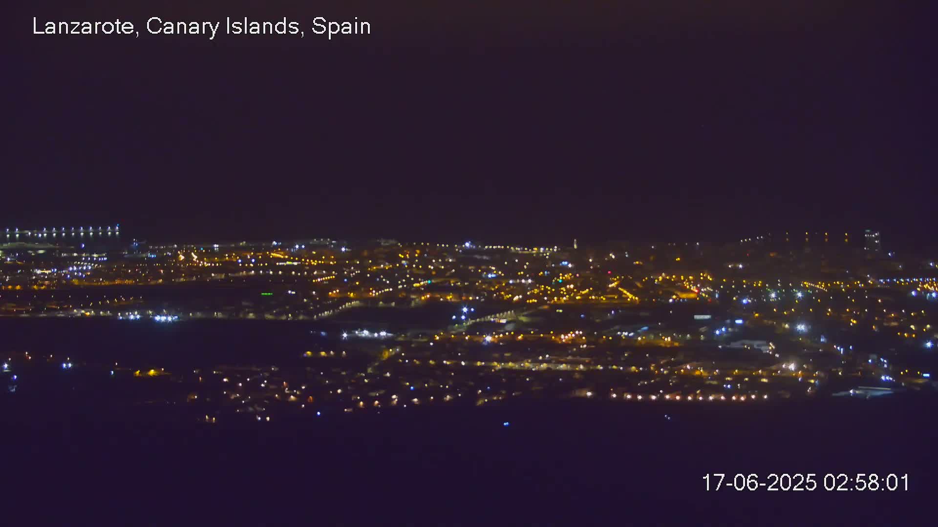 Lanzarote, Arrecife Skyline from Mina Mount Live Cam - Canary Islands, Las Palmas, Spain