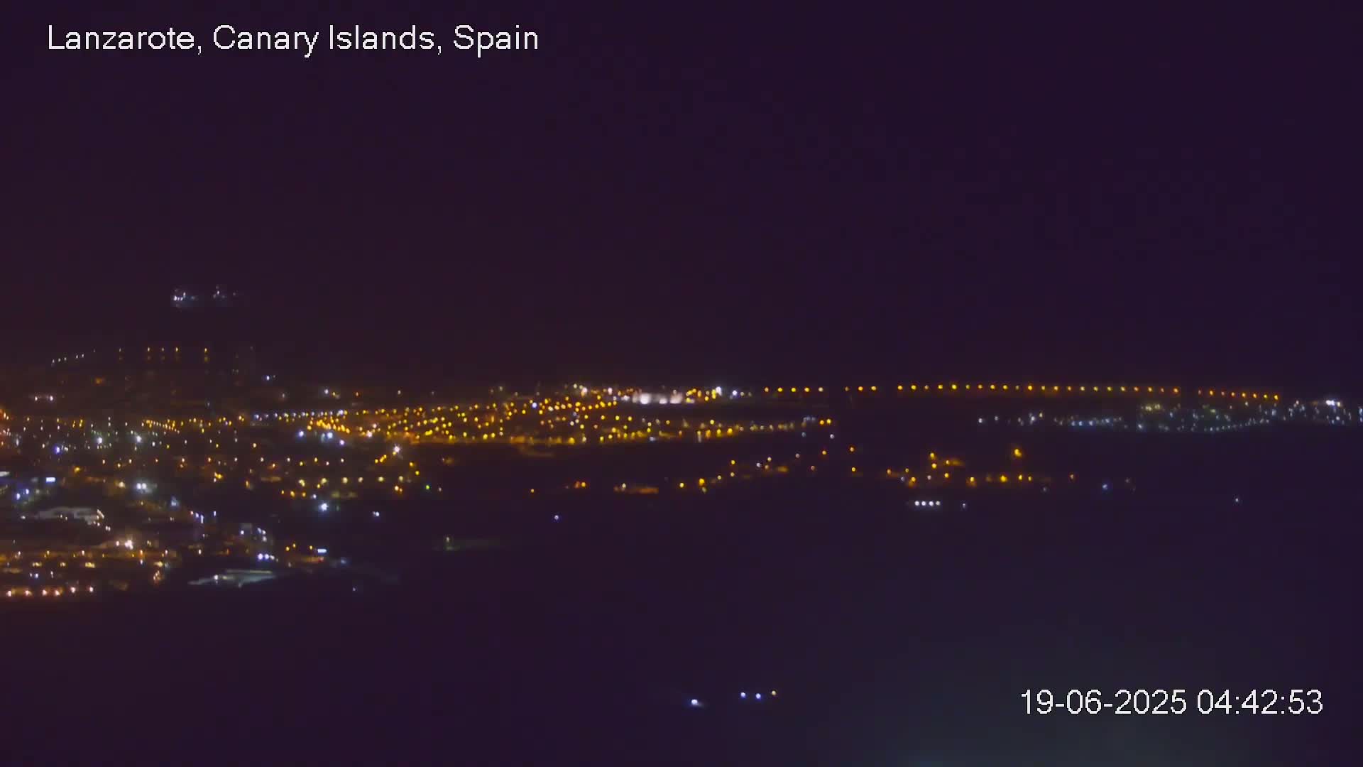 Lanzarote, Arrecife Skyline from Mina Mount Live Cam - Canary Islands, Las Palmas, Spain