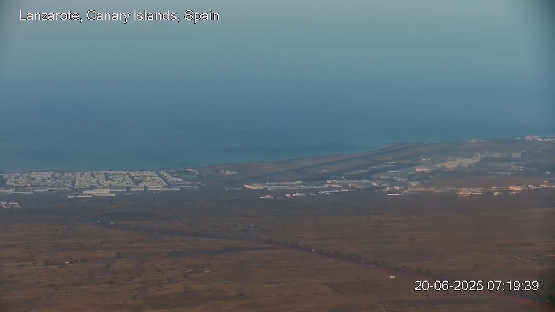 Lanzarote, Arrecife Skyline from Mina Mount Live Cam - Canary Islands, Las Palmas, Spain