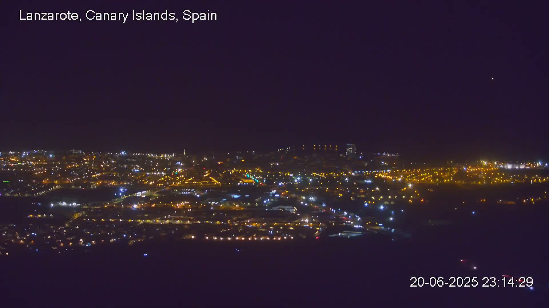 Lanzarote, Arrecife Skyline from Mina Mount Live Cam - Canary Islands, Las Palmas, Spain