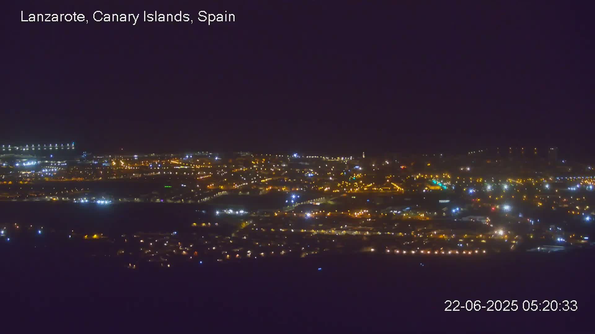 Lanzarote, Arrecife Skyline from Mina Mount Live Cam - Canary Islands, Las Palmas, Spain