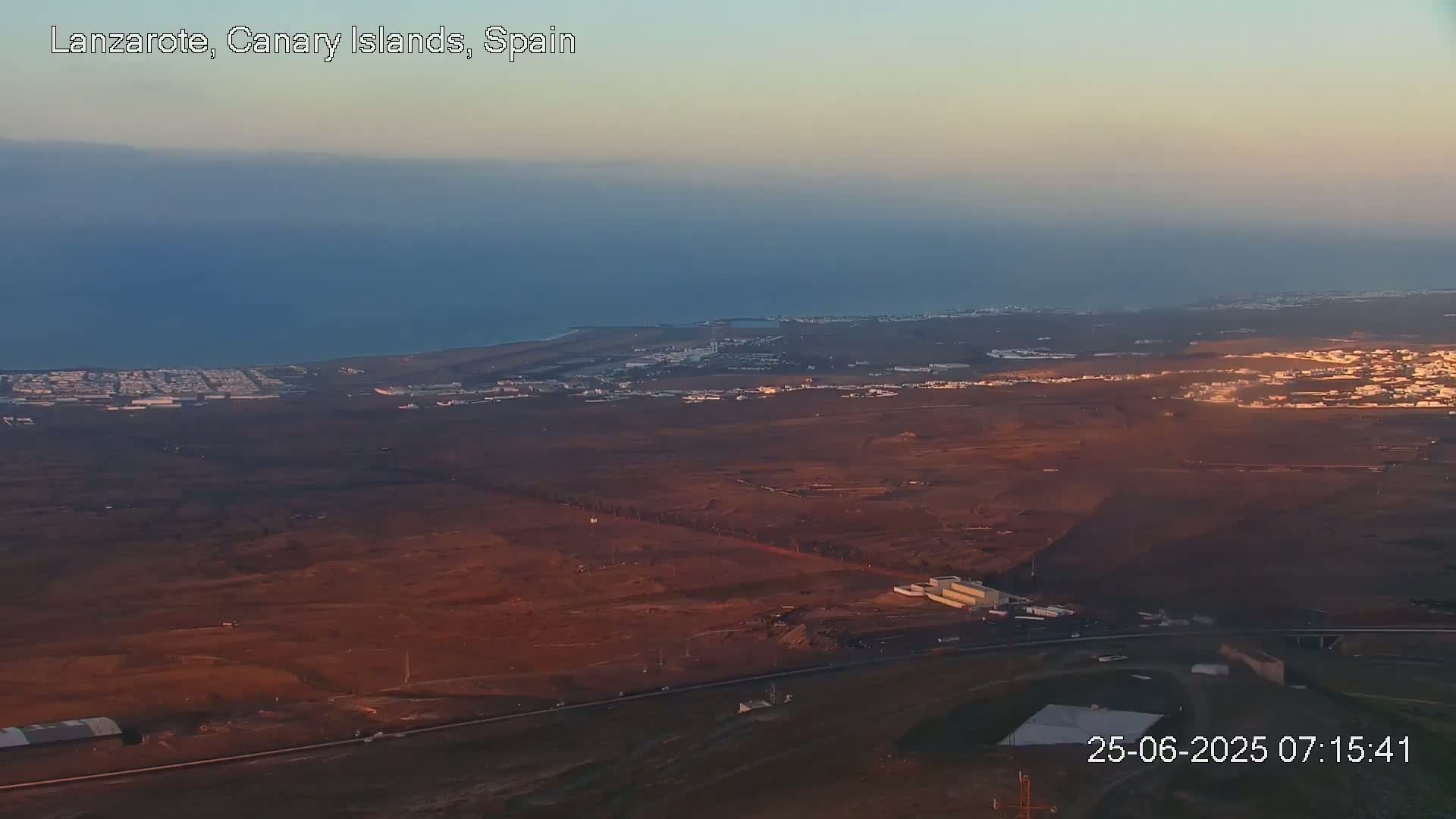 Lanzarote, Arrecife Skyline from Mina Mount Live Cam - Canary Islands, Las Palmas, Spain